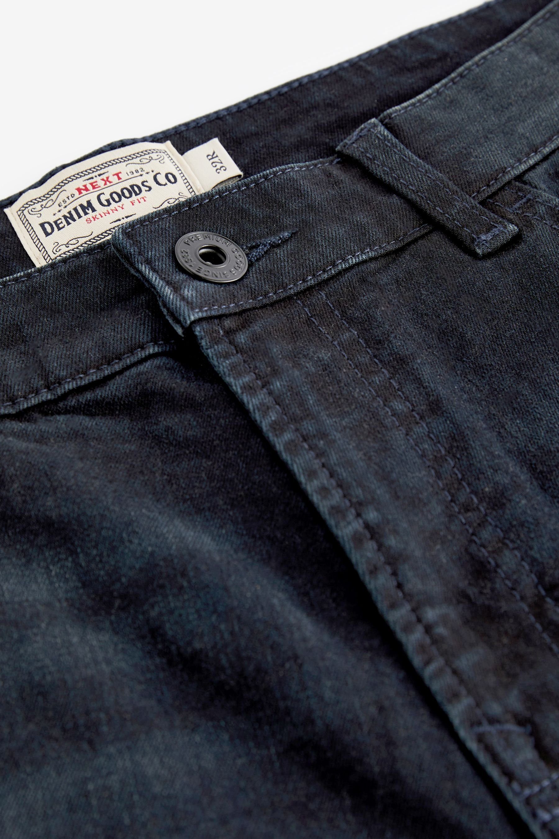 Next Skinny-fit-Jeans Skinny Fit Essential Black Stretch Jeans (1-tlg) mit Blue