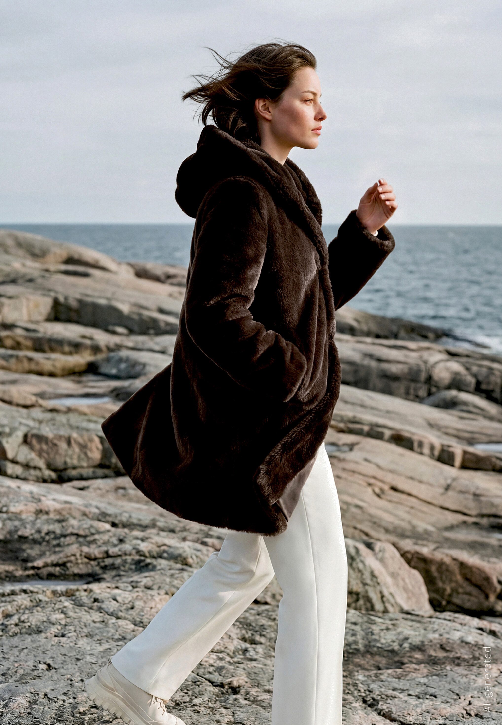 Betty Barclay Plüschjacke Damen mit Kapuze