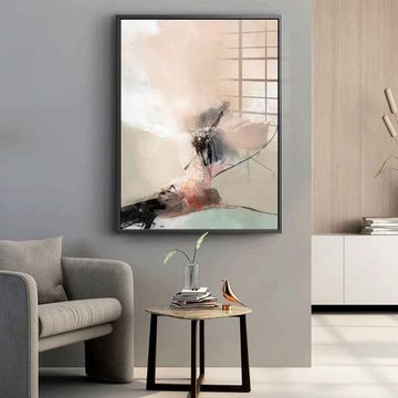 DOTCOMCANVAS® Acrylglasbild Elegant Demeanor - Acrylglas, Acrylglasbild beige braun moderne abstrakte Kunst Druck Wandbild