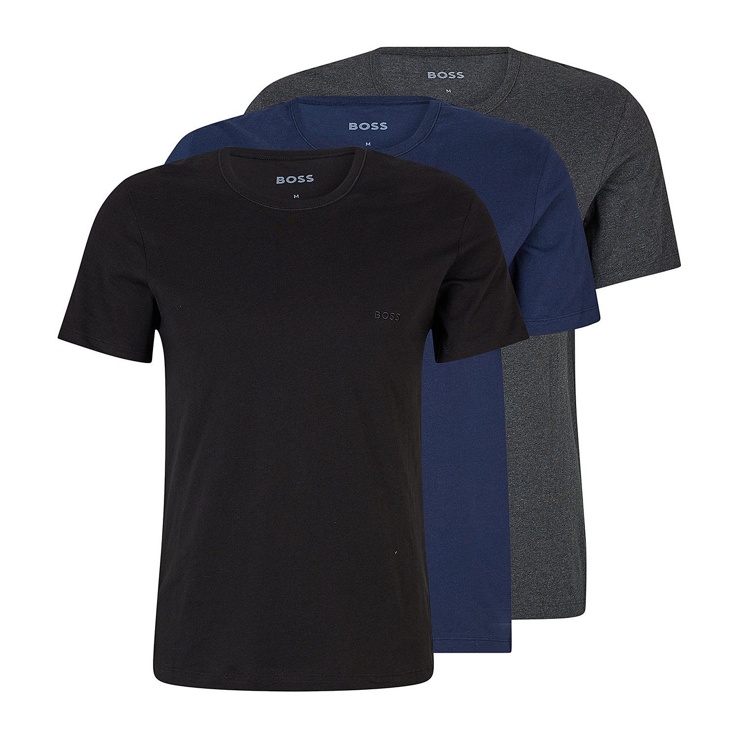 BOSS Unterziehshirt Round-Neck (Dreierpack, 3-St., 3er Pack) Herren Shirt K günstig online kaufen