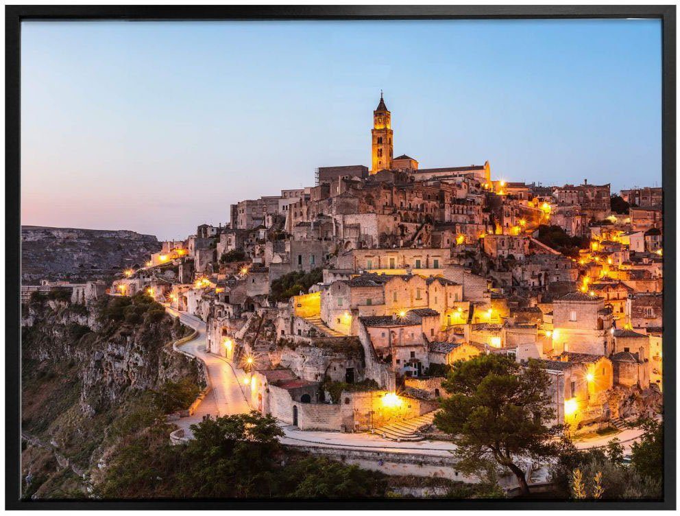 Wall-Art Poster Matera Abend, Wandposter St), Schriftzug Wandbild, (1 Poster, Bild