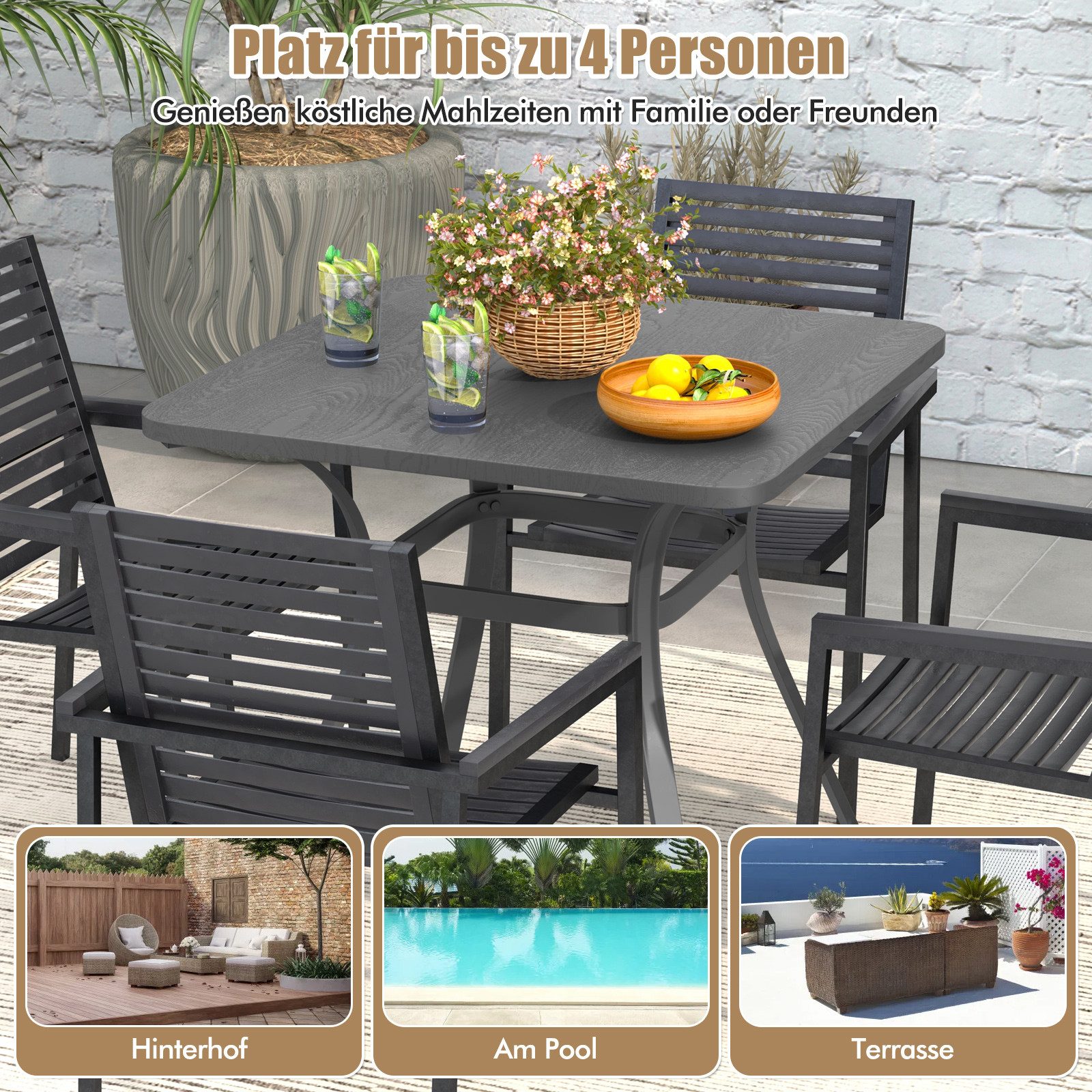 COSTWAY Gartentisch