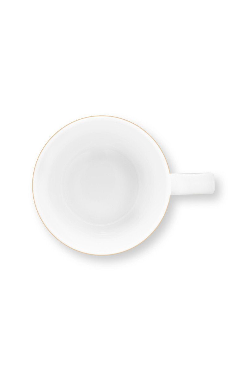 PiP Studio Becher Love Birds Medaillon Henkelbecher Stripes grün 0,25l, Bone China, Mug Large Love Birds Medaillon Stripes Emerald-Green 250ml – Bild 3 von 4
