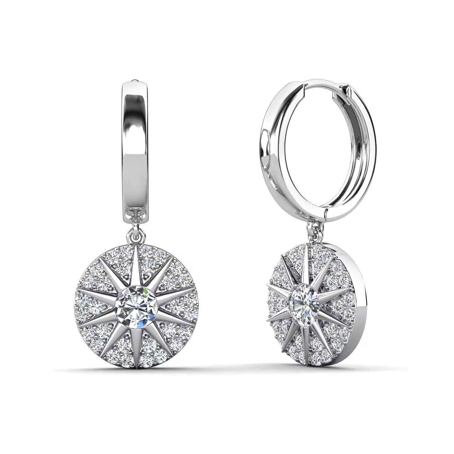 ROUGEMONT Paar Creolen Damen Creolen Ohrhänger Sommer Style -Hypoallergen 18K Vergoldung, Hypoallergen für empfindliche Haut geeignet