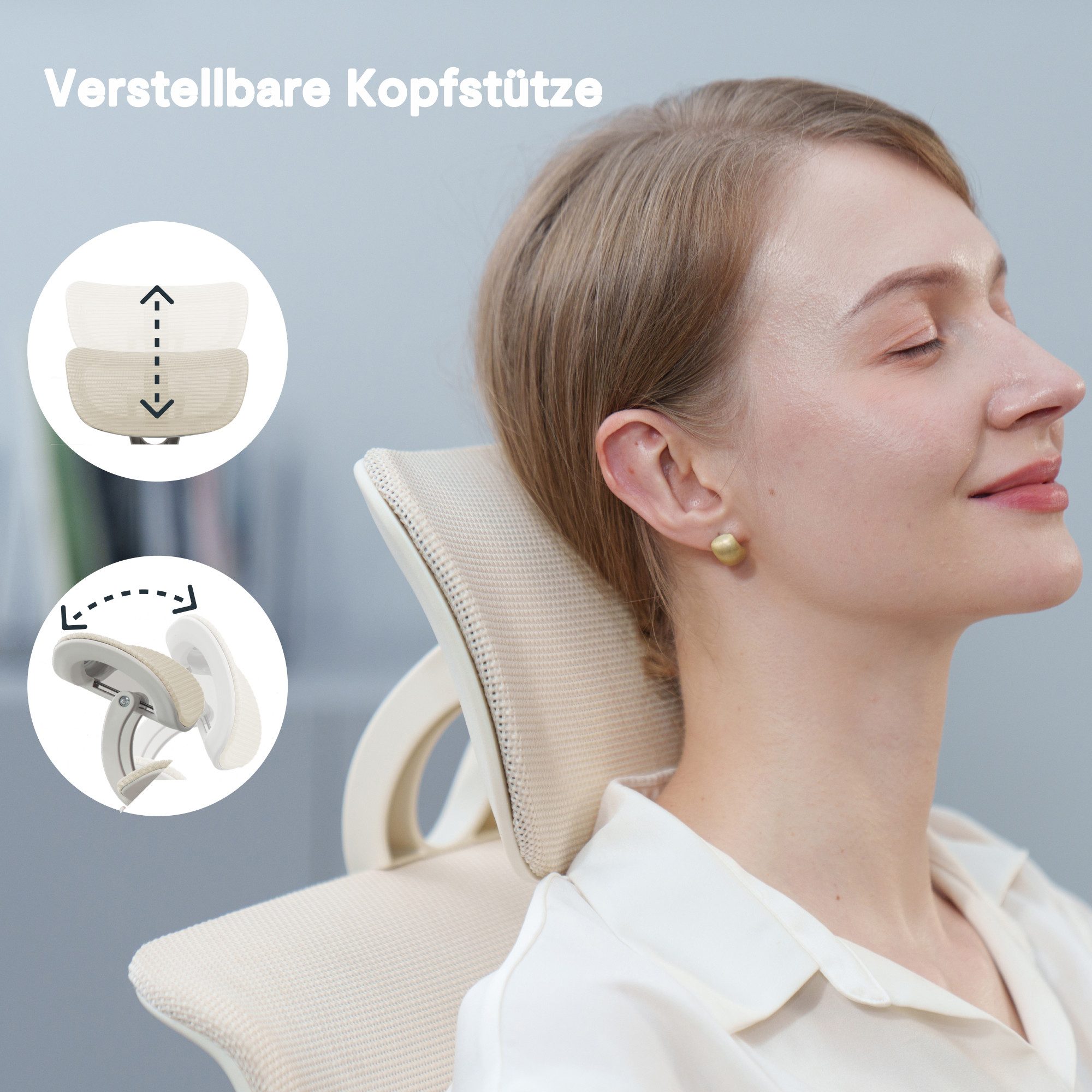 FLEXISPOT Bürostuhl Foldex Ergonomischer Bürostuhl – Ideal für Büro & Mittagspause (2D-Kopfstütze, Schreibtischstuhl mit Fußstütze – Perfekt für Home-Office & E – Bild 5 von 5