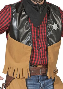 Funny Fashion Cowboy-Kostüm Cowboy Austin Kostüm für Herren - Tolles Wild West Kostüm für Karneval und Mottoparty