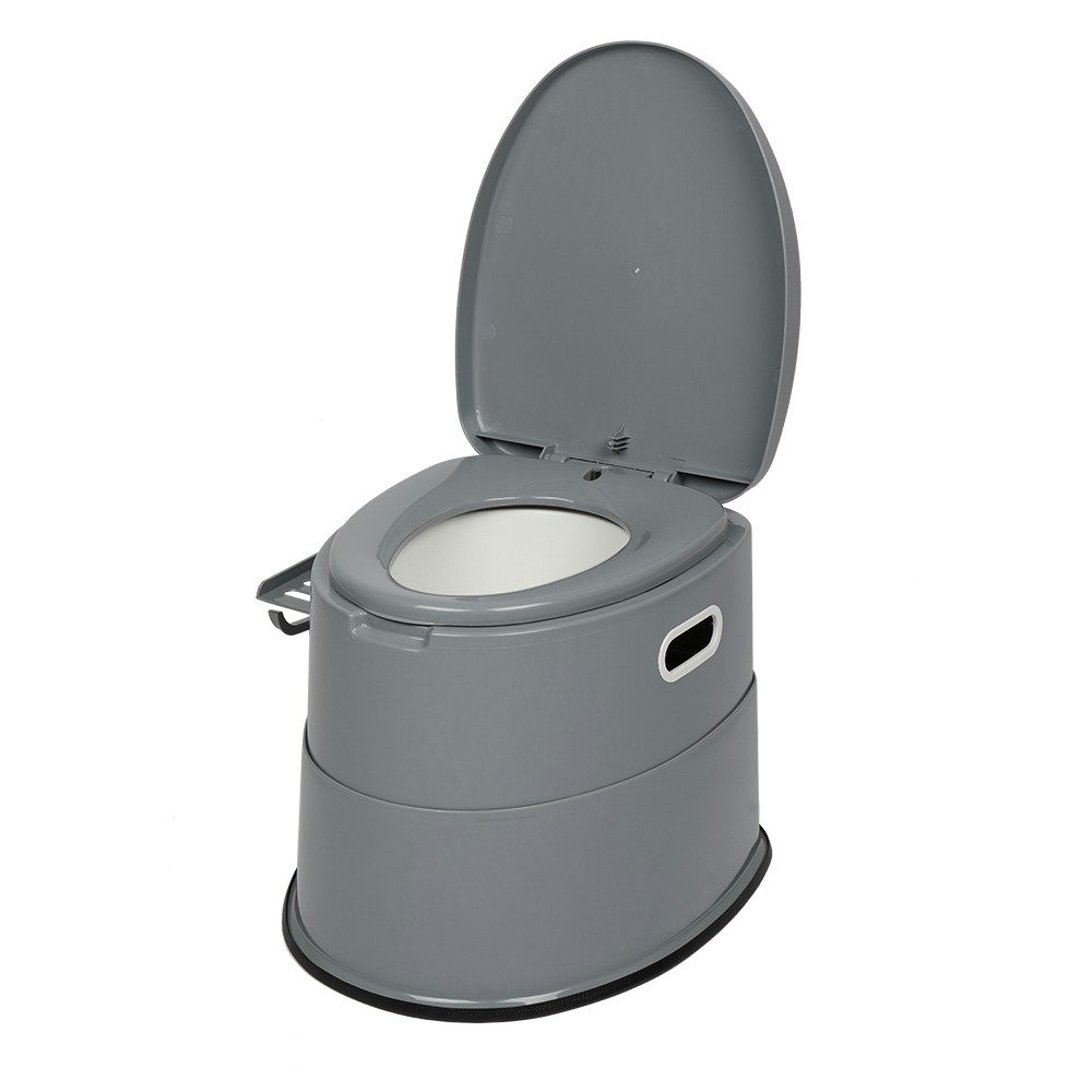 LALAHO Campingtoilette tragbar, mit Antirutschmatte, tragbare Toilette mit abnehmbarem Eimer, Outdoor-Toilette tragbare Mobile,Camping-Einbautoilette