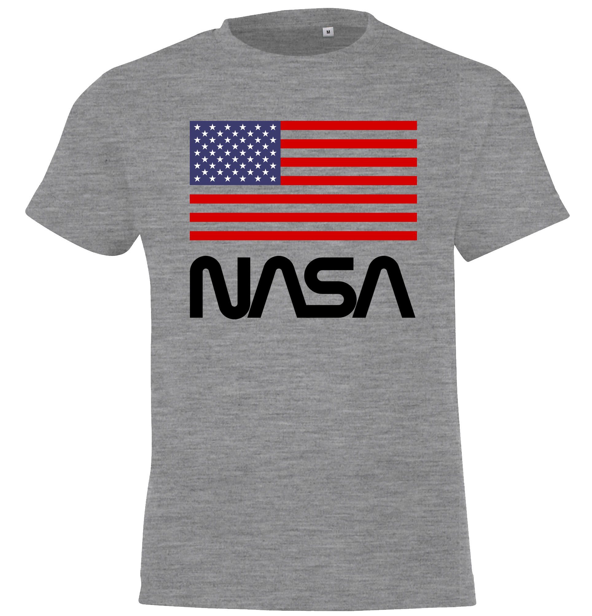Youth Designz T-Shirt NASA USA Kinder T-Shirt für Jungen & Mädchen mit modischem Print Grau