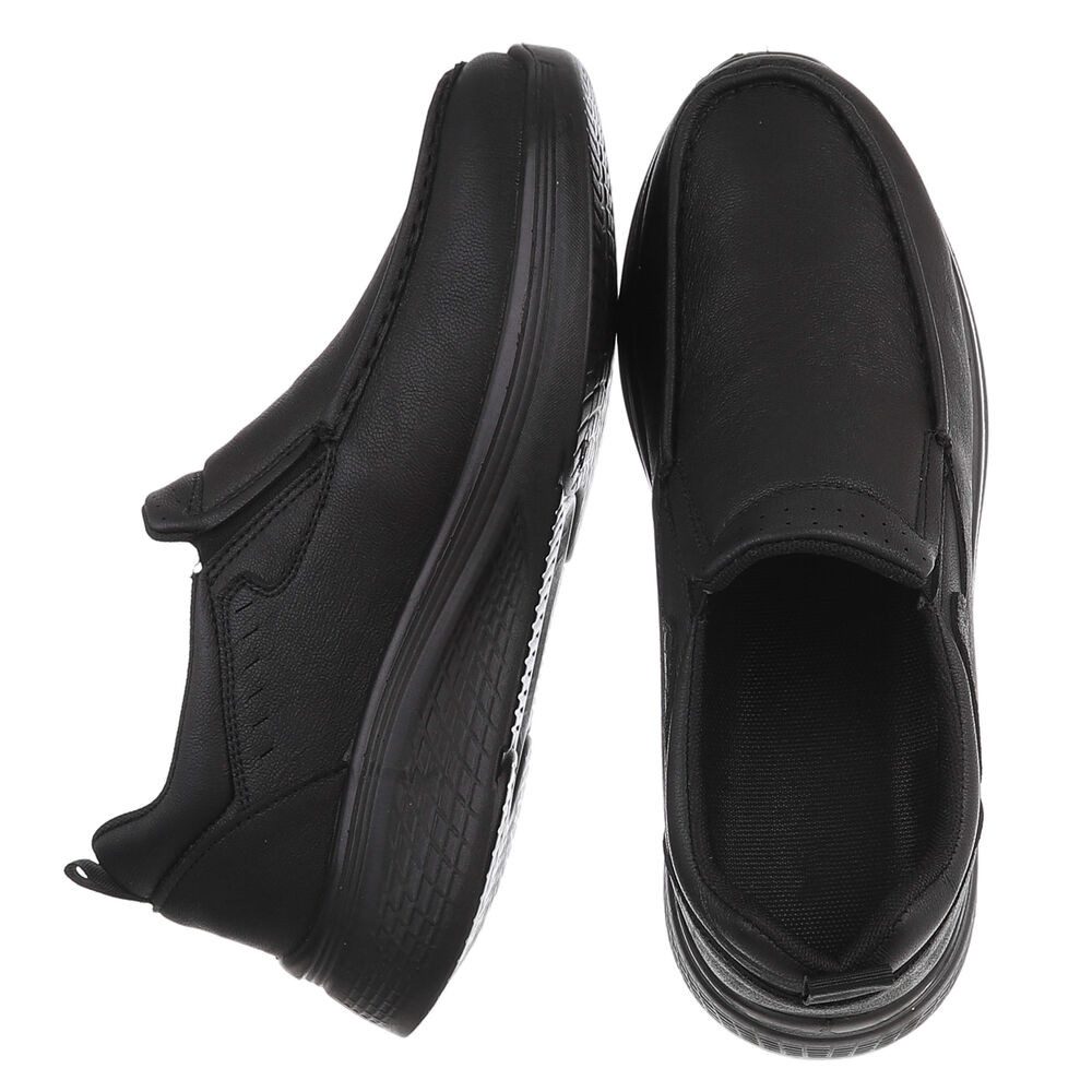Coolwalk Herrenschuh Slip-On Komfortschuh mit Stretch-Einsatz Slipper (91563592) Flach Slipper in Schwarz