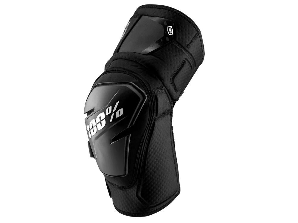 100% Knieschutz 100% Fortis knee guards S/M black - leichter Enduro Knieschoner mit Le