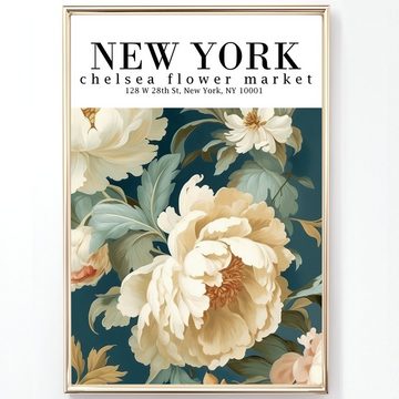 homestyle-accessoires Poster Bilderset NEW YORK FLOWER MARKET A4 oder A3 Prints, Ohne Bilderrahmen