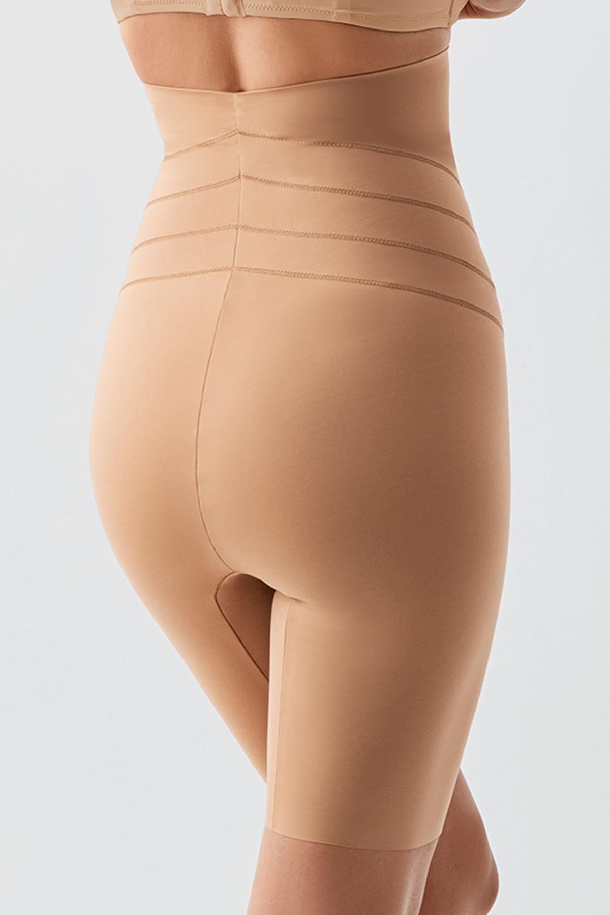C&CITY Miederbody Hohe Taille Laser Cut Lange Boxer Shapewear – Bild 4 von 5