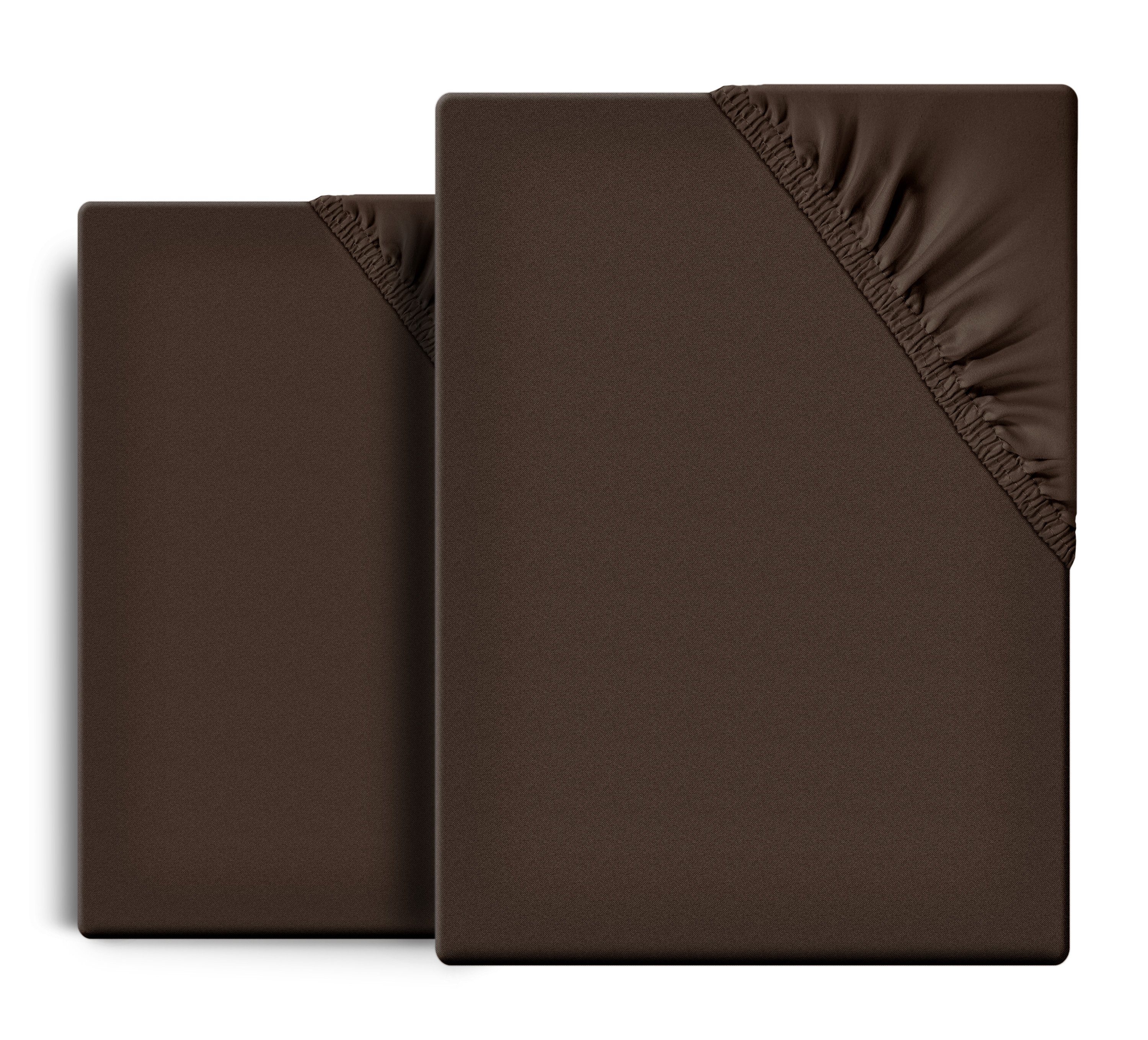 Beautex Spannbettlaken 2er Set Spannbetttuch Bettlaken Premium Baumwolle Je günstig online kaufen