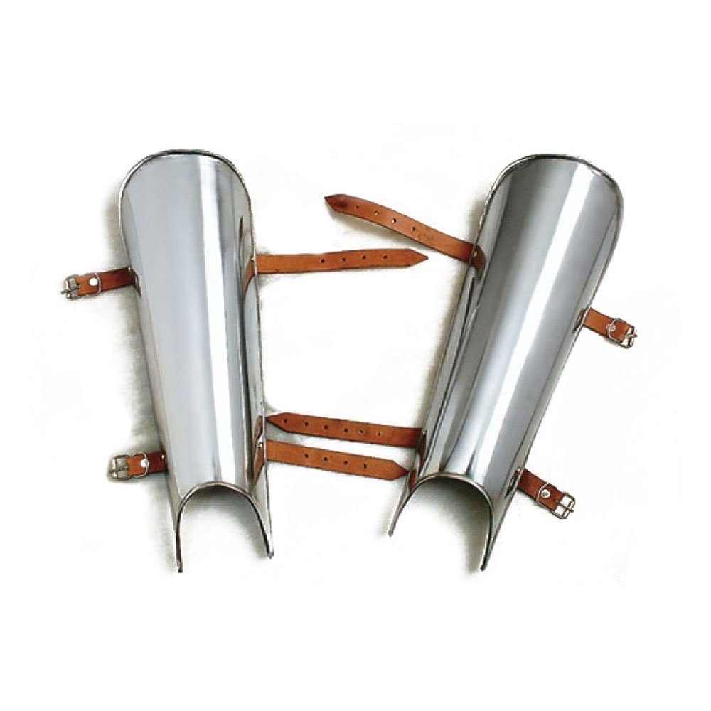Ritter-Kostüm 1 Paar Beinschienen, 2 mm Stahl