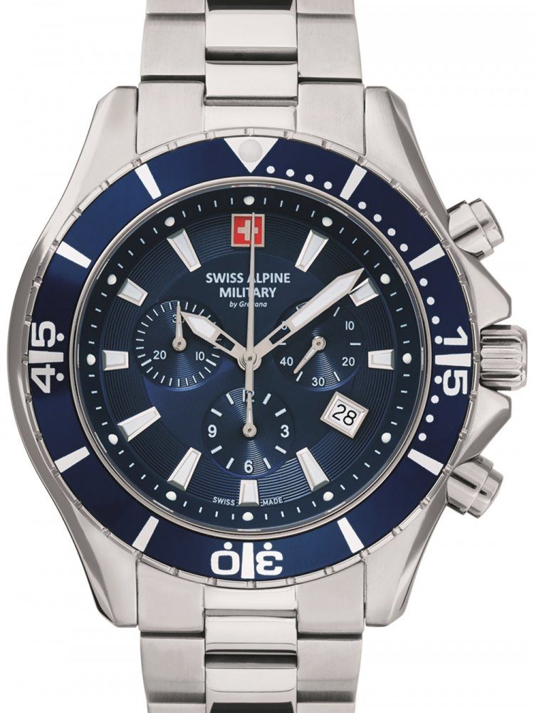 Quarzuhr Swiss Alpine Military 7040.9135 Chrono 46mm 10ATM