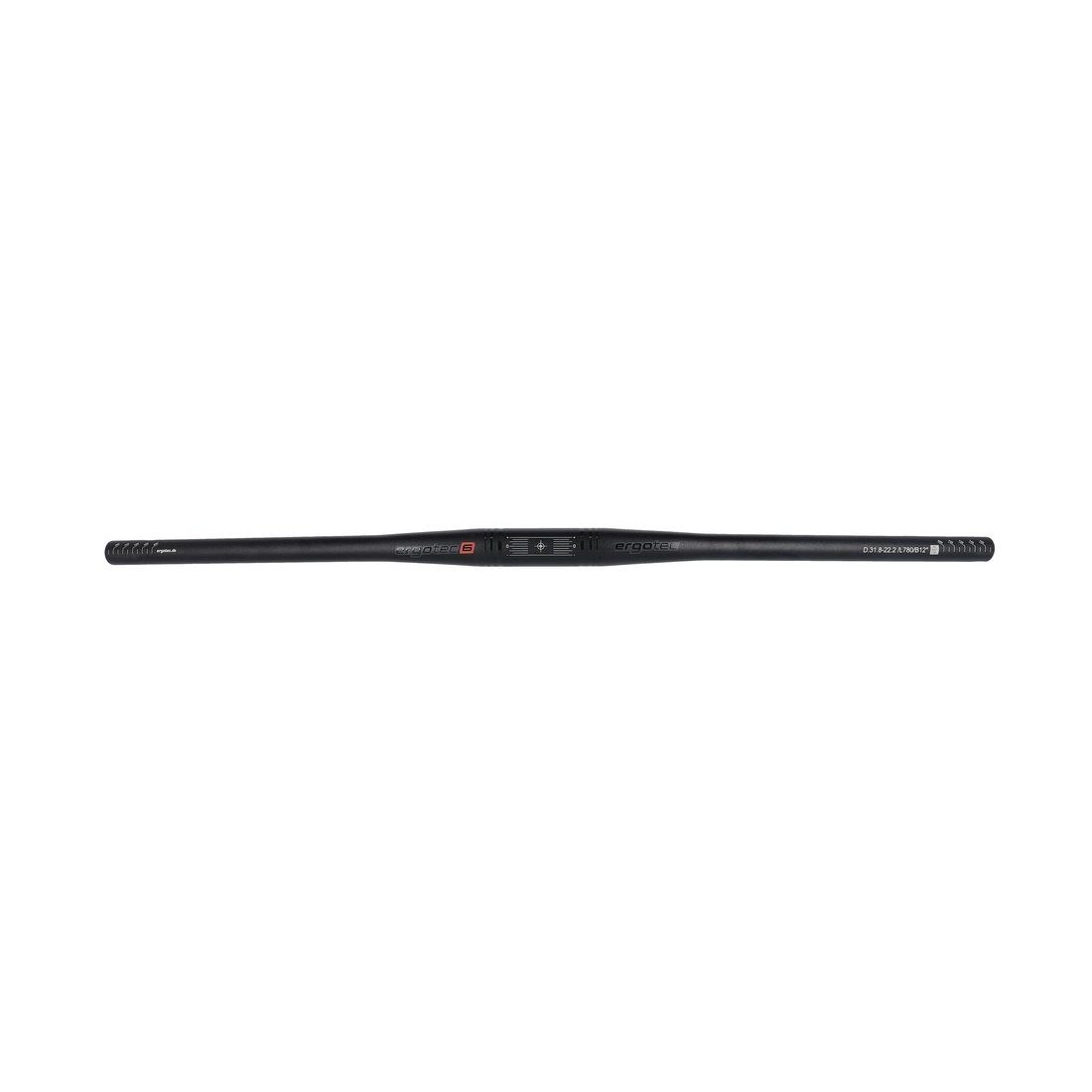 Ergotec Fahrradlenker Рульbügel FLAT BAR 31,8 Alu, sw/matt, Ø31,8mm, 780mm, 12°/0°