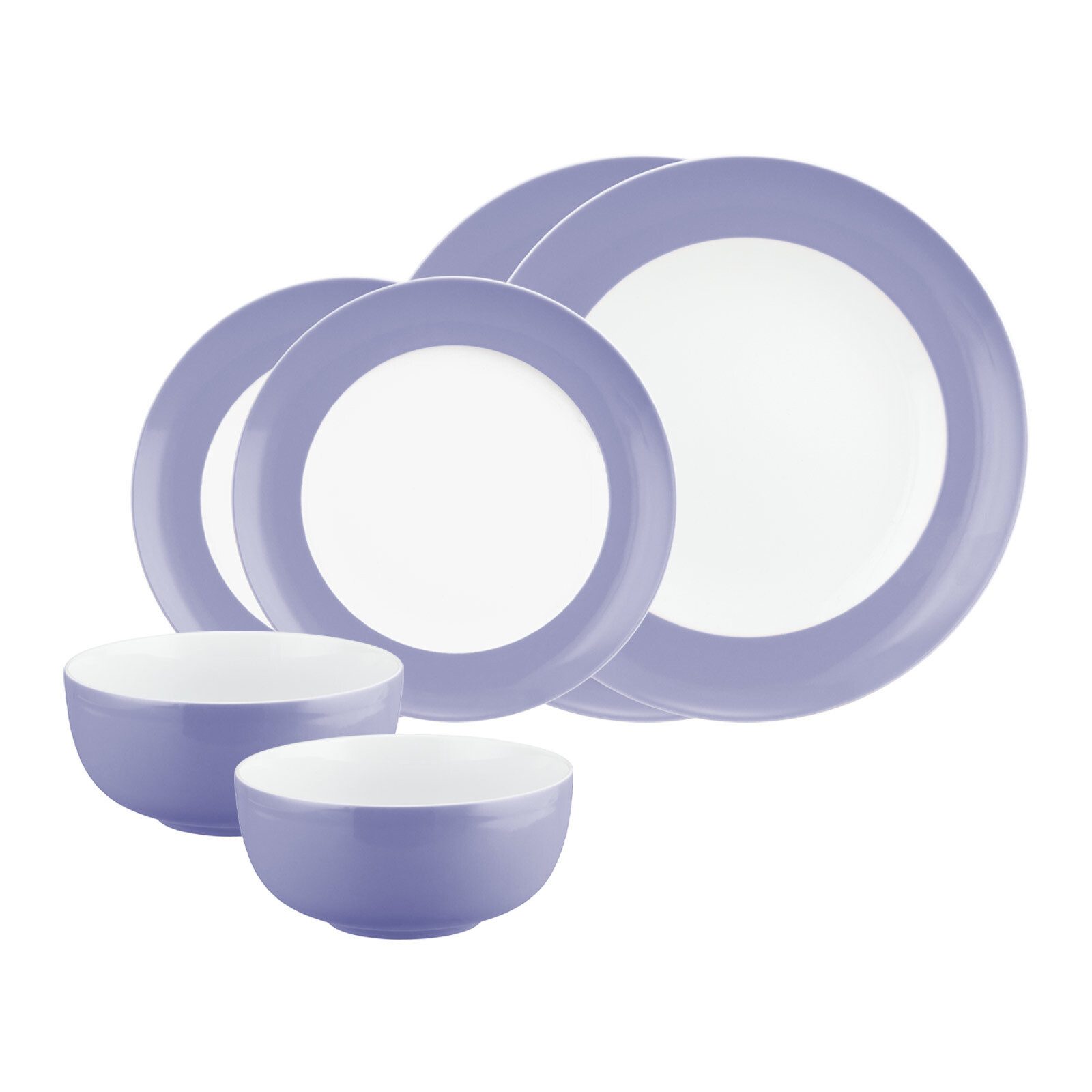 Seltmann Weiden Kombiservice Liberty Pure Colors Basic-Set 6-tlg. (6-tlg), 2 Personen, Porzellan