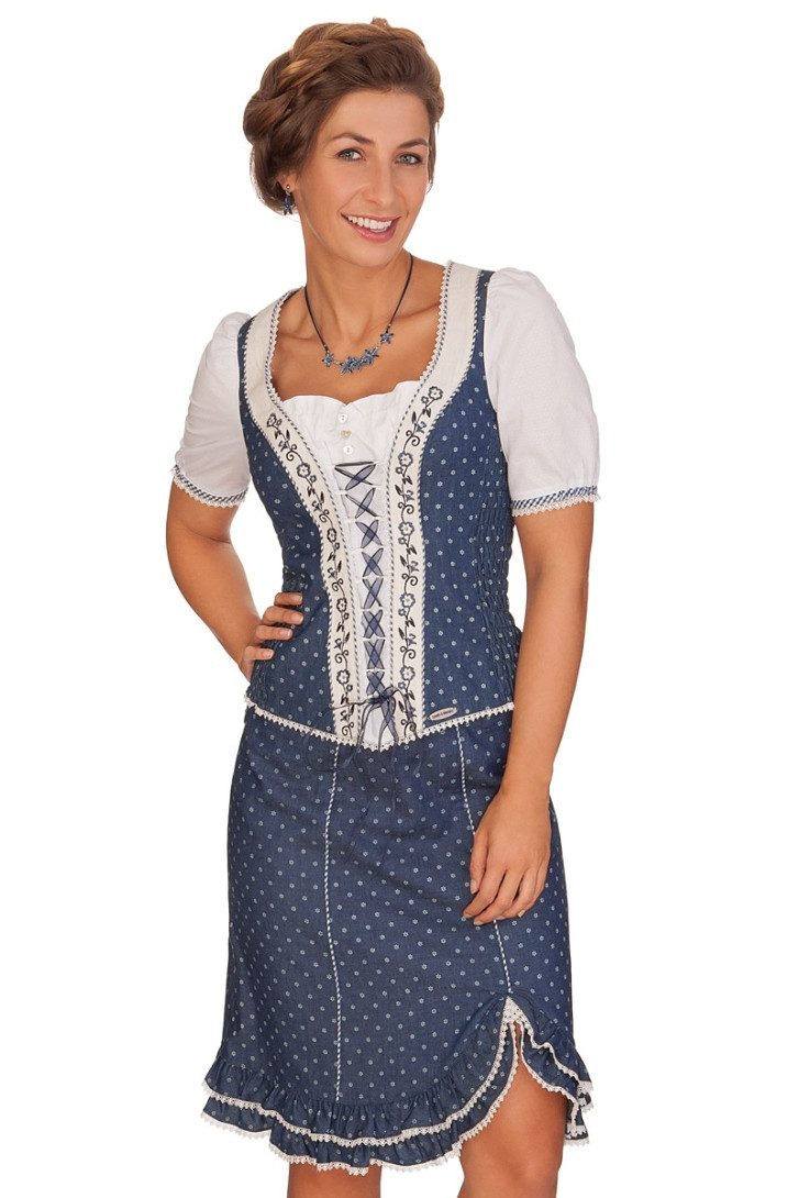 Spieth & Wensky Trachtenrock Trachtenrock - FELDA - blau