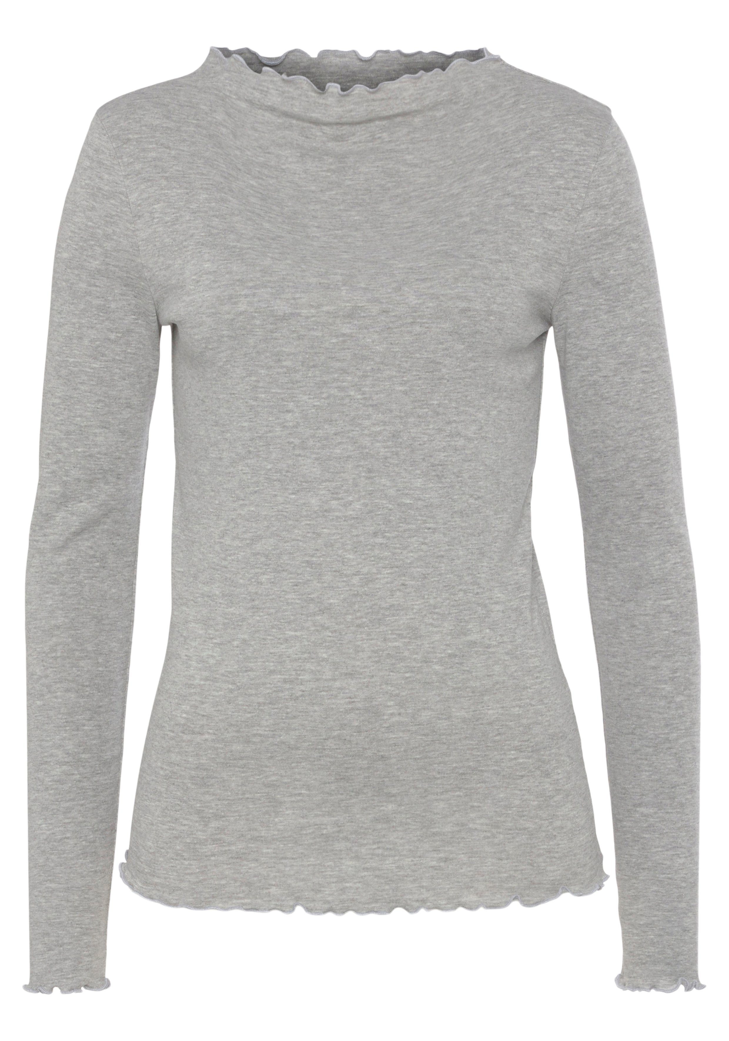 Flashlights Langarmshirt (2er- Pack) sehr figurbetonte Passform, gekräuselter Ausschnitt