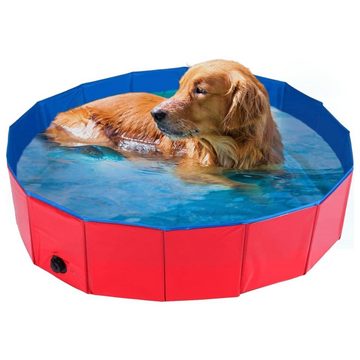 Animal Boulevard Hunde-Ballschleuder Haustier-Pool Cooling L 100x100x30 cm Rot/Blau