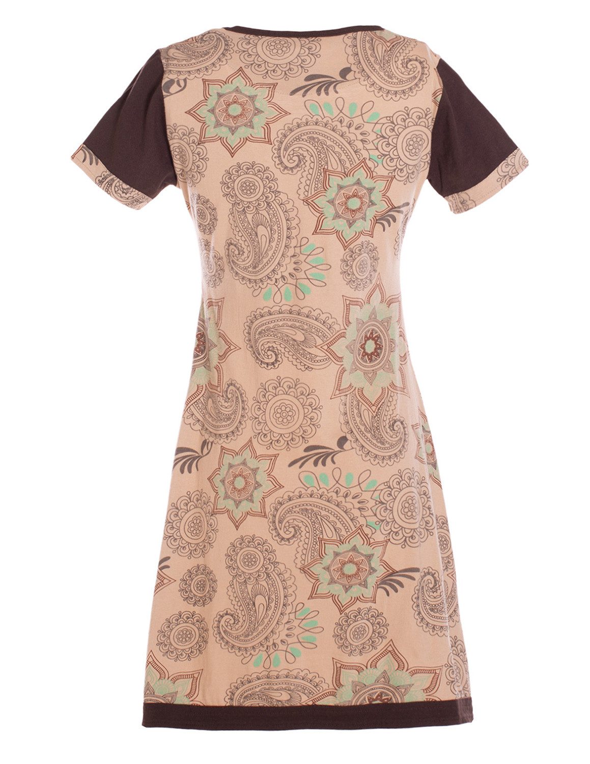 Vishes Sommerkleid Mini Kleid kurzarm Baumwolle Sommerkleid Mandalas Alternative Bekleidung, Ethno, Hippie, Retro Style
