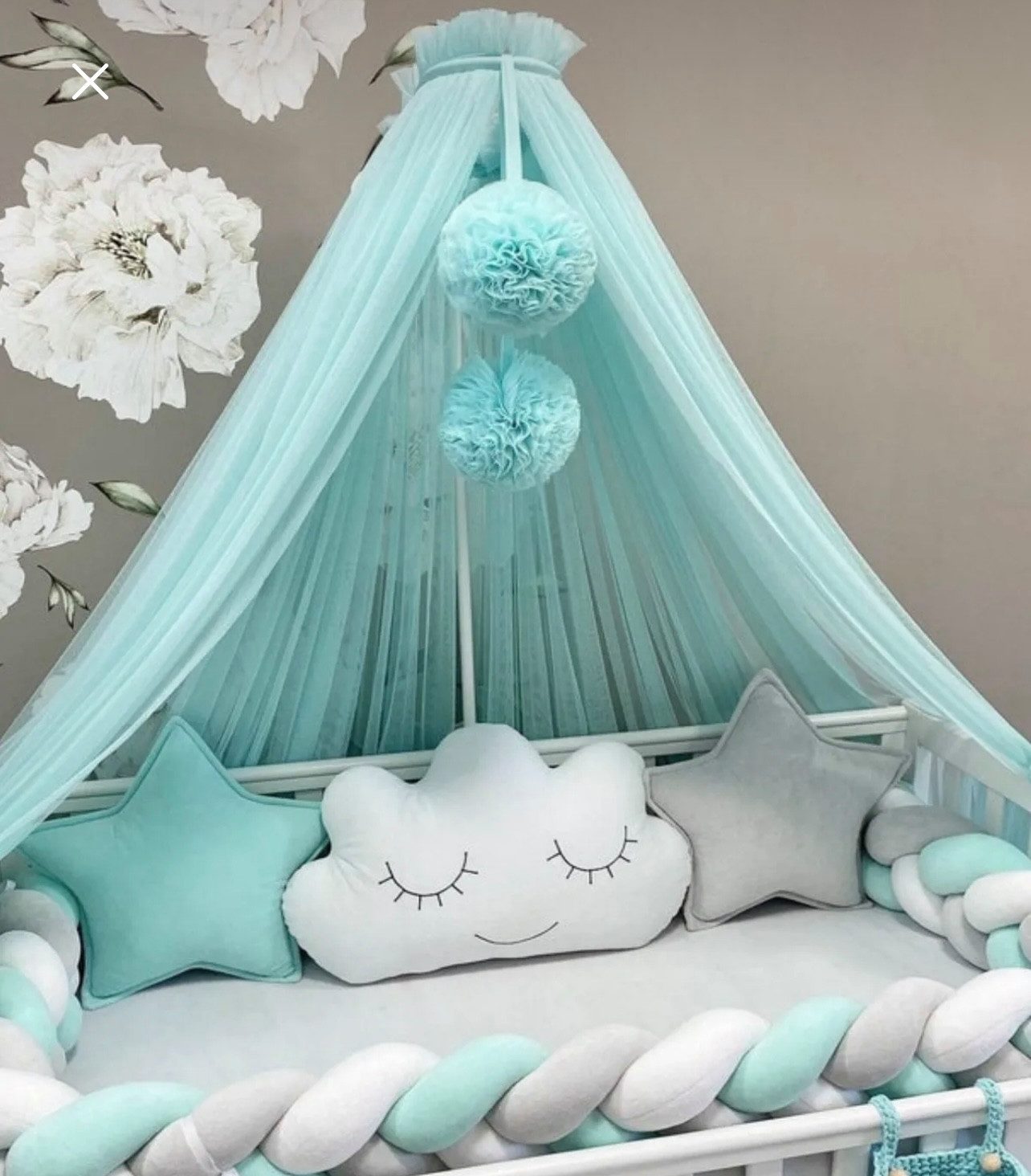 Baby Fancyroom Betthimmel Betthimmel aus 12 Meter Tüll aus 1. Klasse für Ki günstig online kaufen