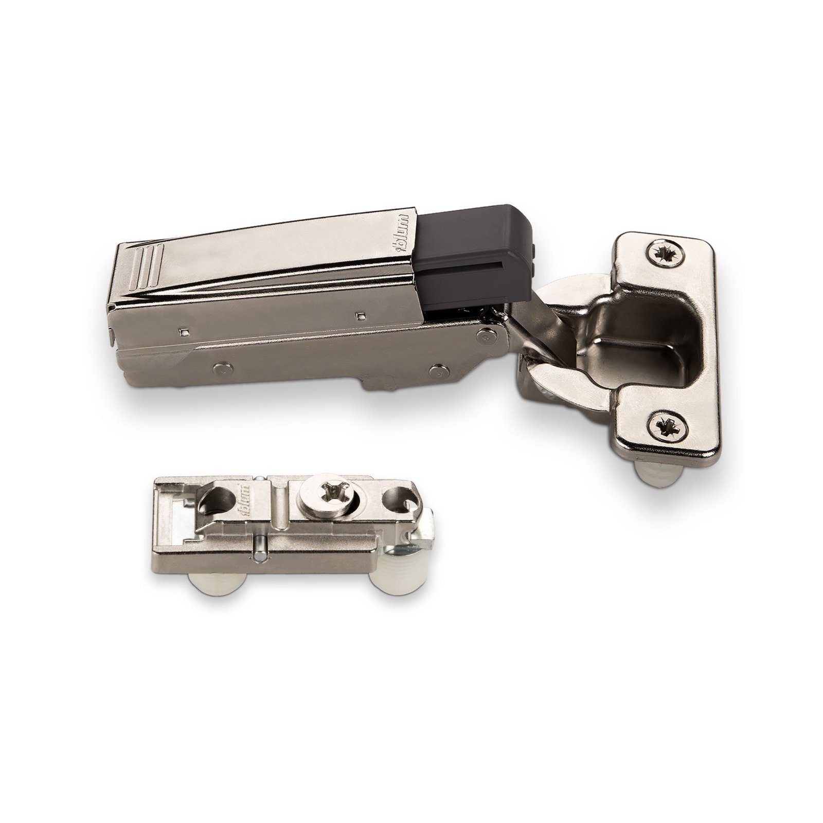 blum Möbelbeschlag CLIP Scharnier 107° Eckanschlag 75T1580 mit Linearplatte (10 St)