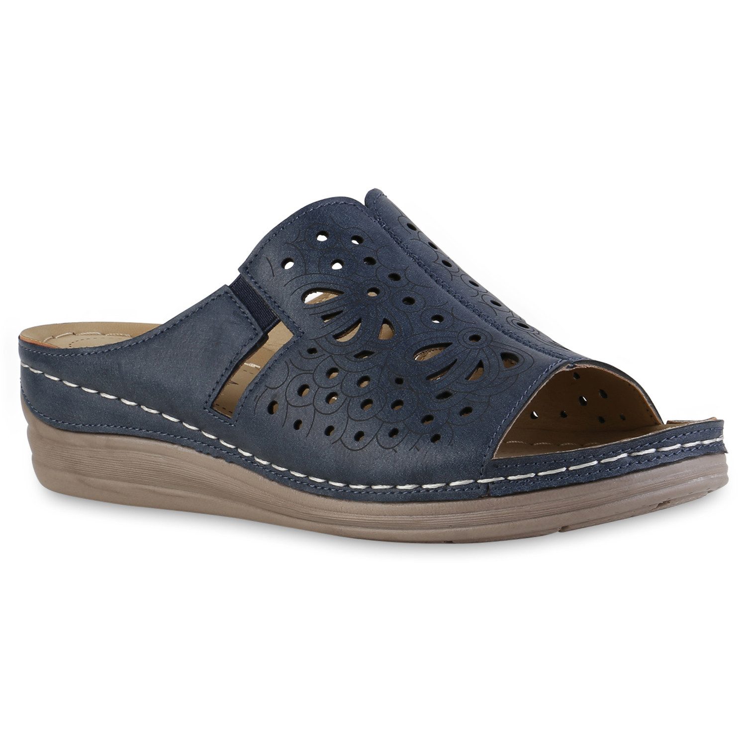 VAN HILL 841607 Sandale Damen Komfort Sandalen Bequeme Cut-outs Freizeit Ke günstig online kaufen