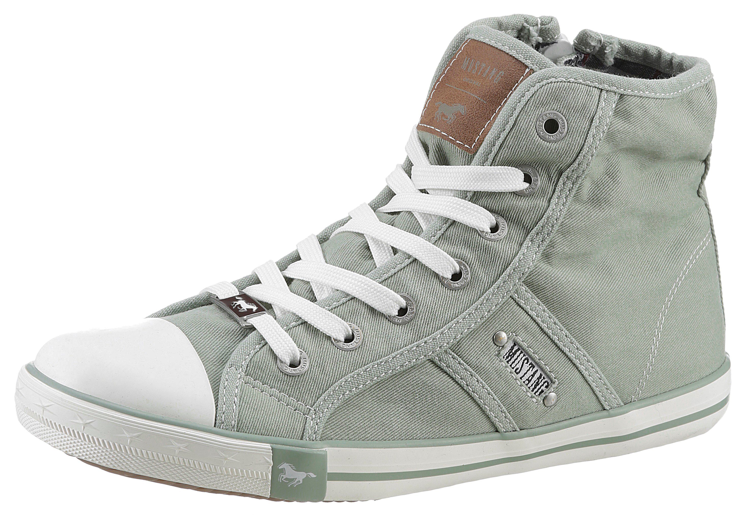 Mustang Shoes Sneaker mit Label in der Laufsohle mintgrün | High Top Sneaker