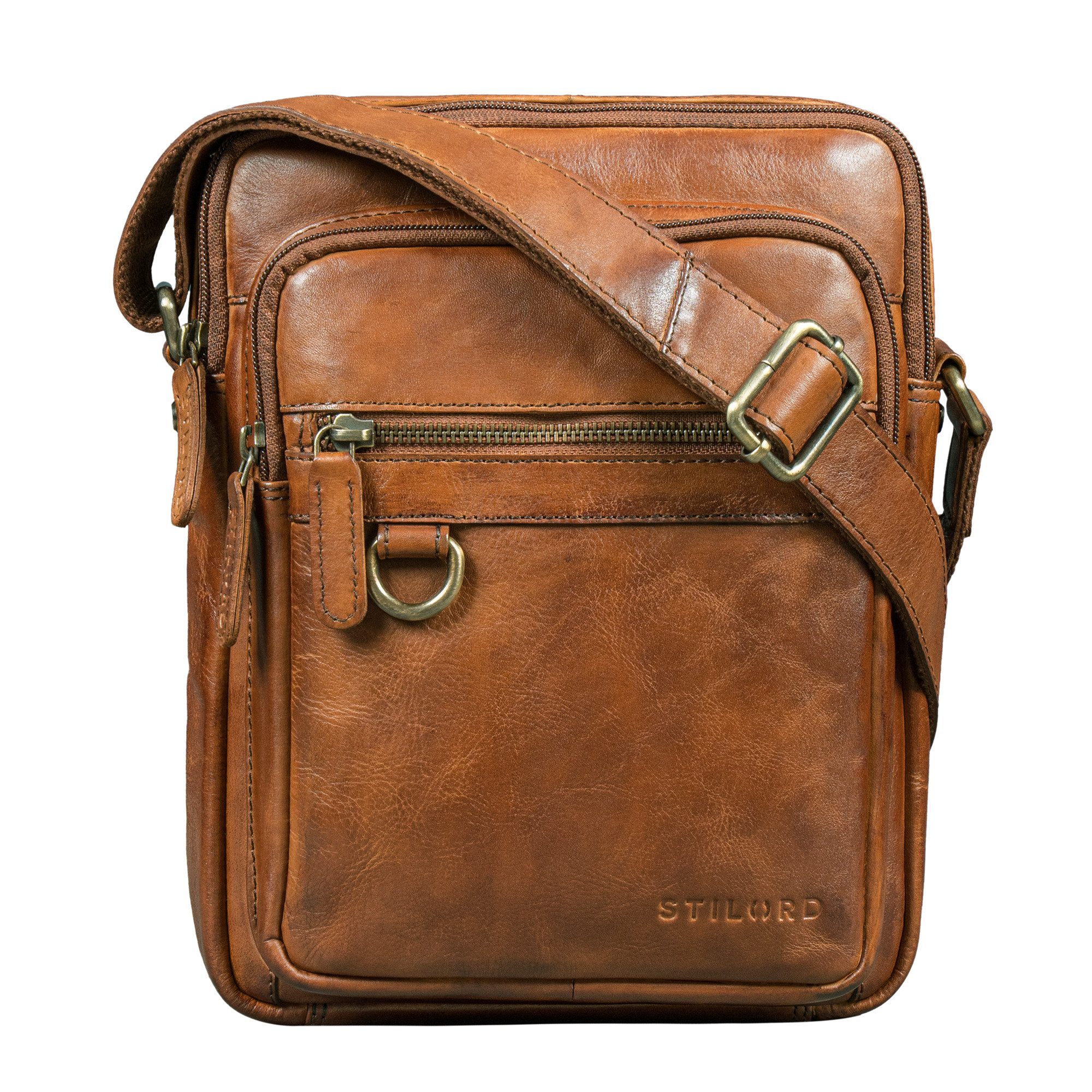 STILORD Schultertasche "Orion" Crossbody Tasche Herren Leder 10,9 Zoll