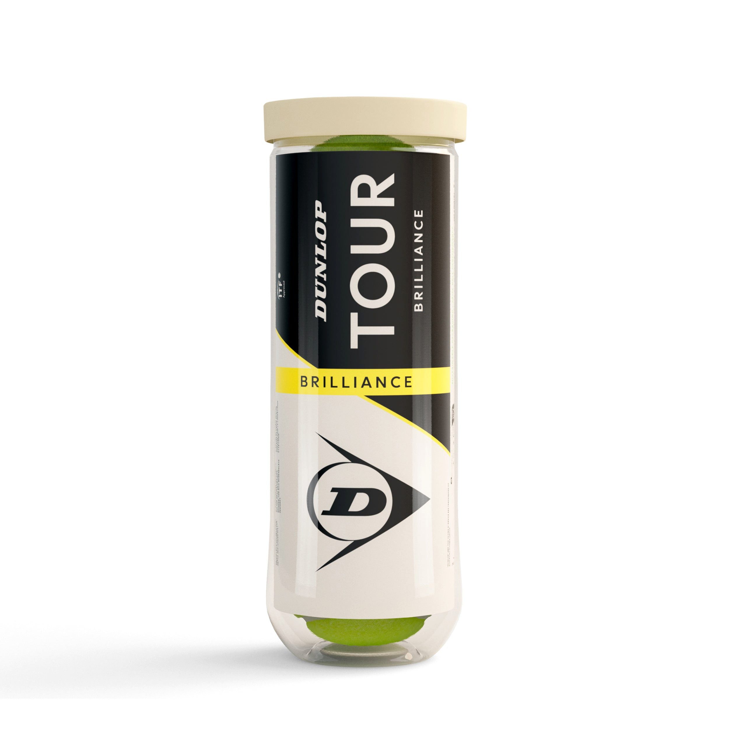 Dunlop Tennisball Tour Brilliance - 3 Tennisbälle - Innendruckball - (3er Dose)