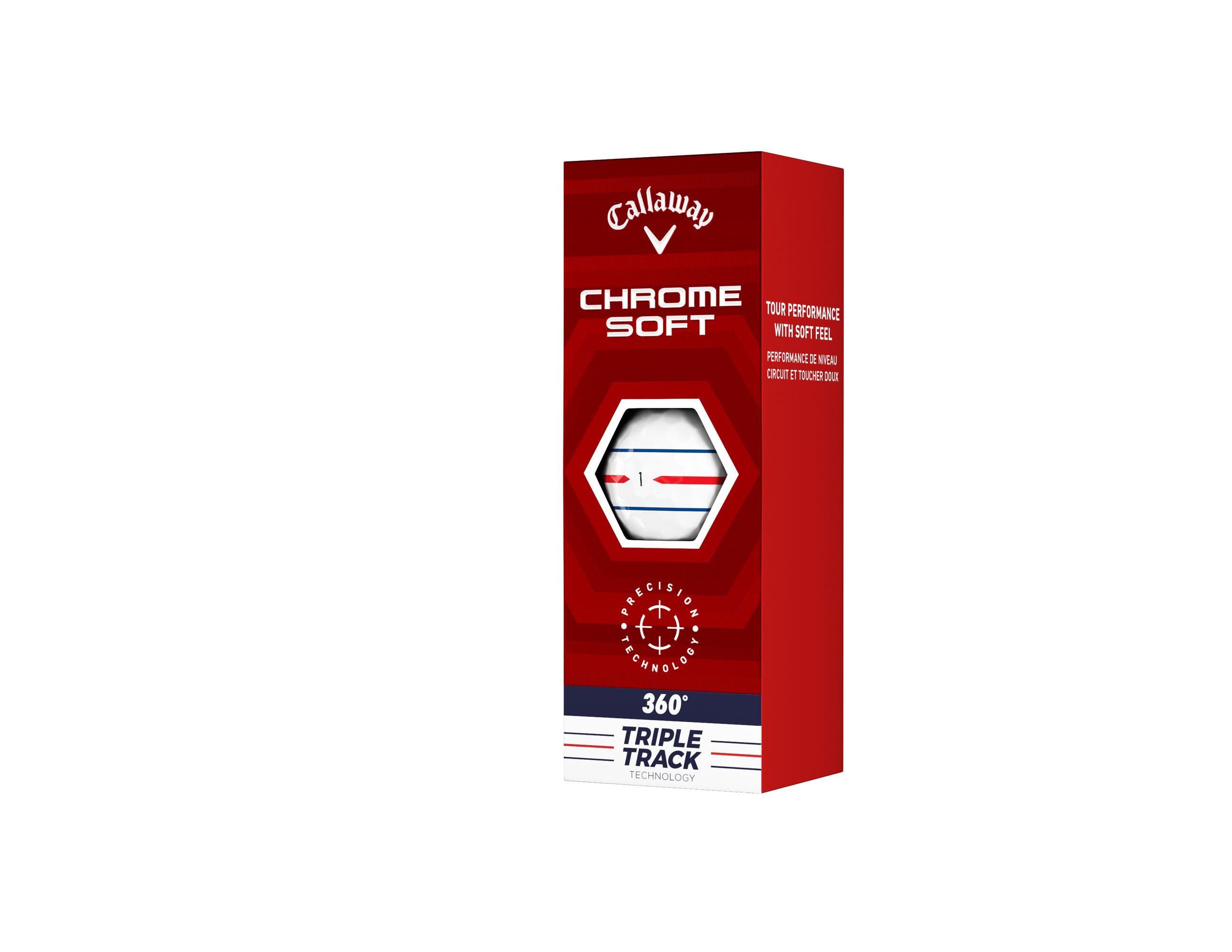 Callaway Golfball Callaway Chrome Soft Triple Track Golfbälle – Tour Performance, Soft