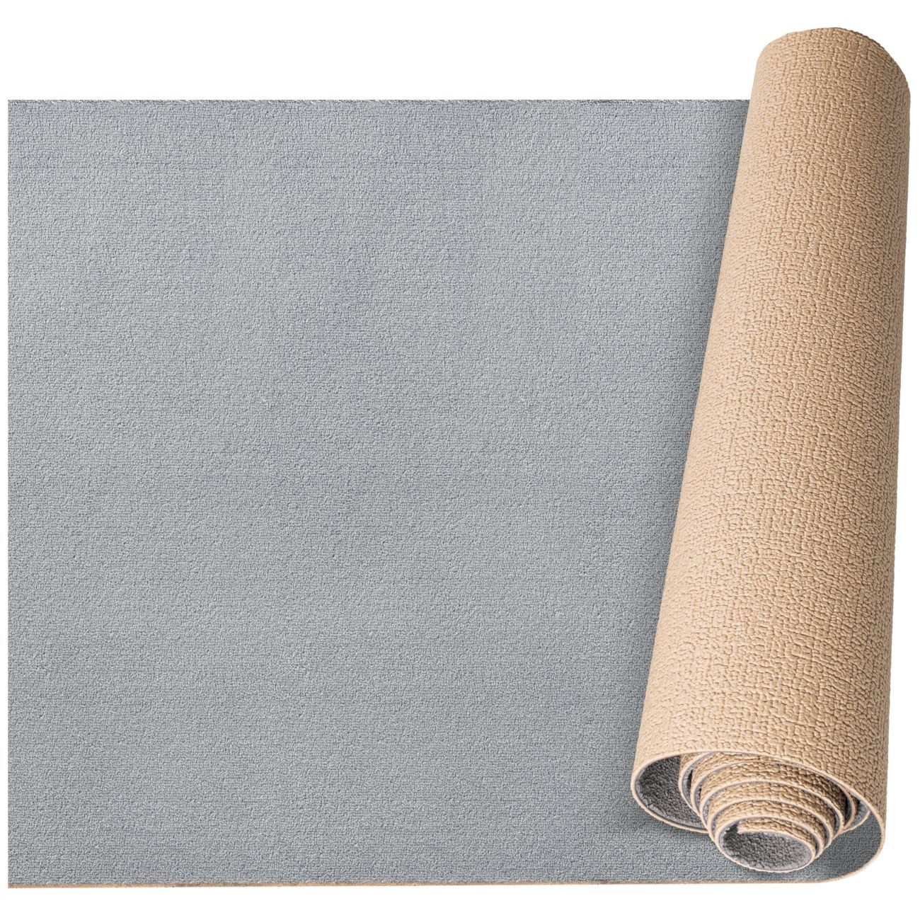 ANRO Küchenläufer HomeLoop Meterware Mikrofaser Küchenmatte rutschhemmender Rücken, Rechteckig, Höhe: 3 mm, saugstark zuschneidbar Größe: 100x60cm Einfarbig Grau