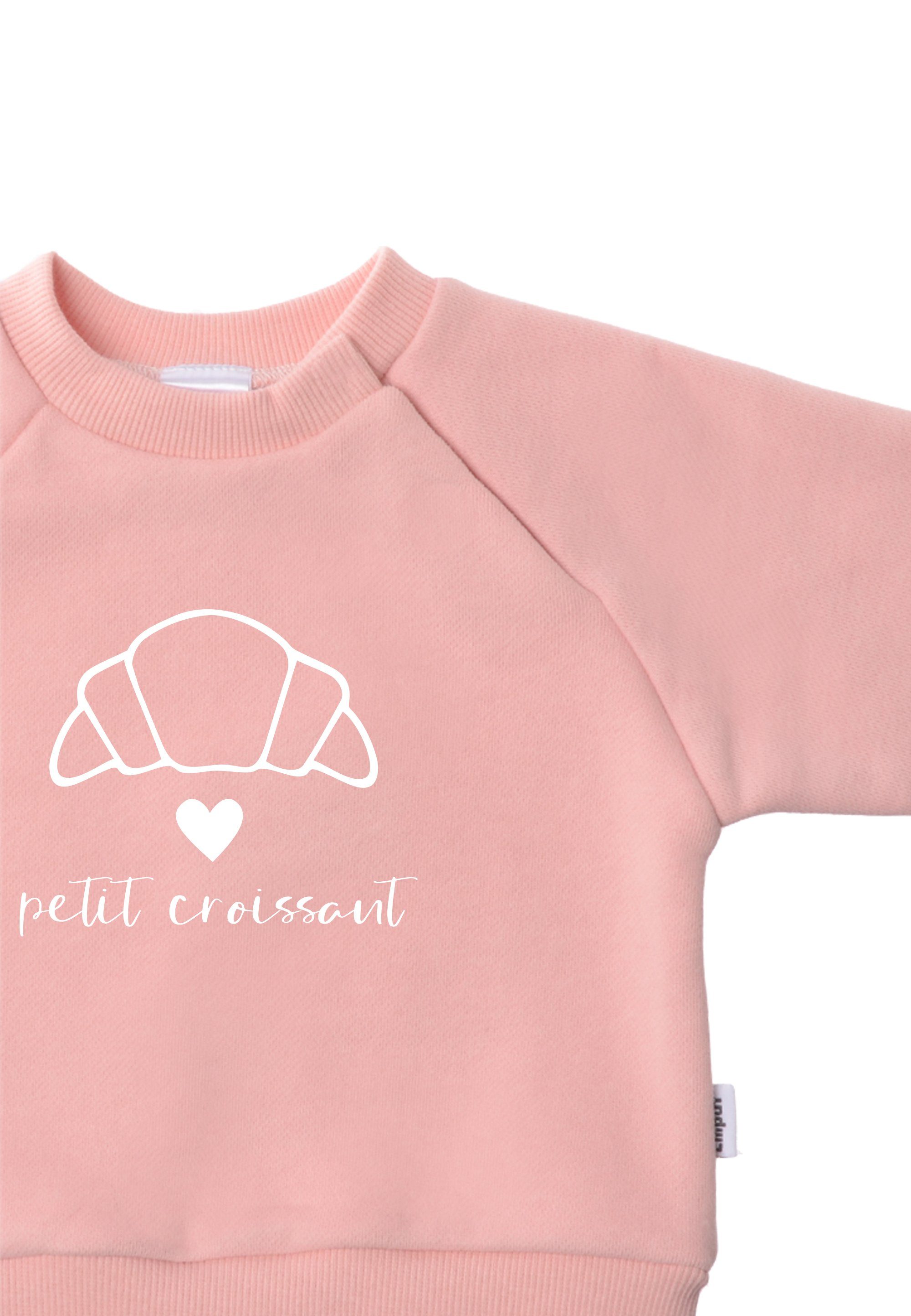 Sweatshirt Croissant Rundhalsausschnitt mit Petit Liliput