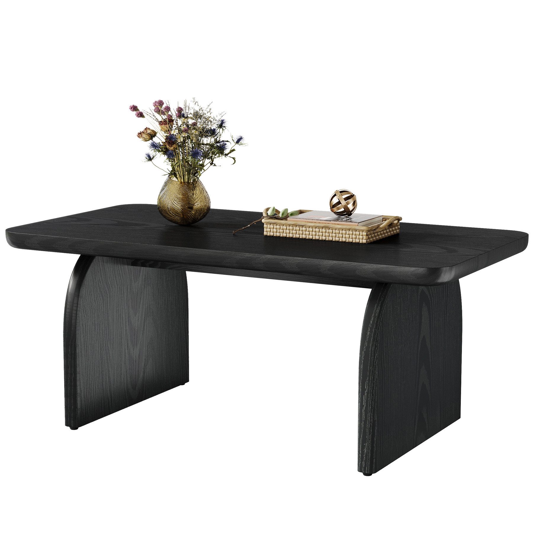 Tribesigns Couchtisch 120 cm Holz, rechteckig, Bauernhaus-Akzent-Mitteltisc günstig online kaufen