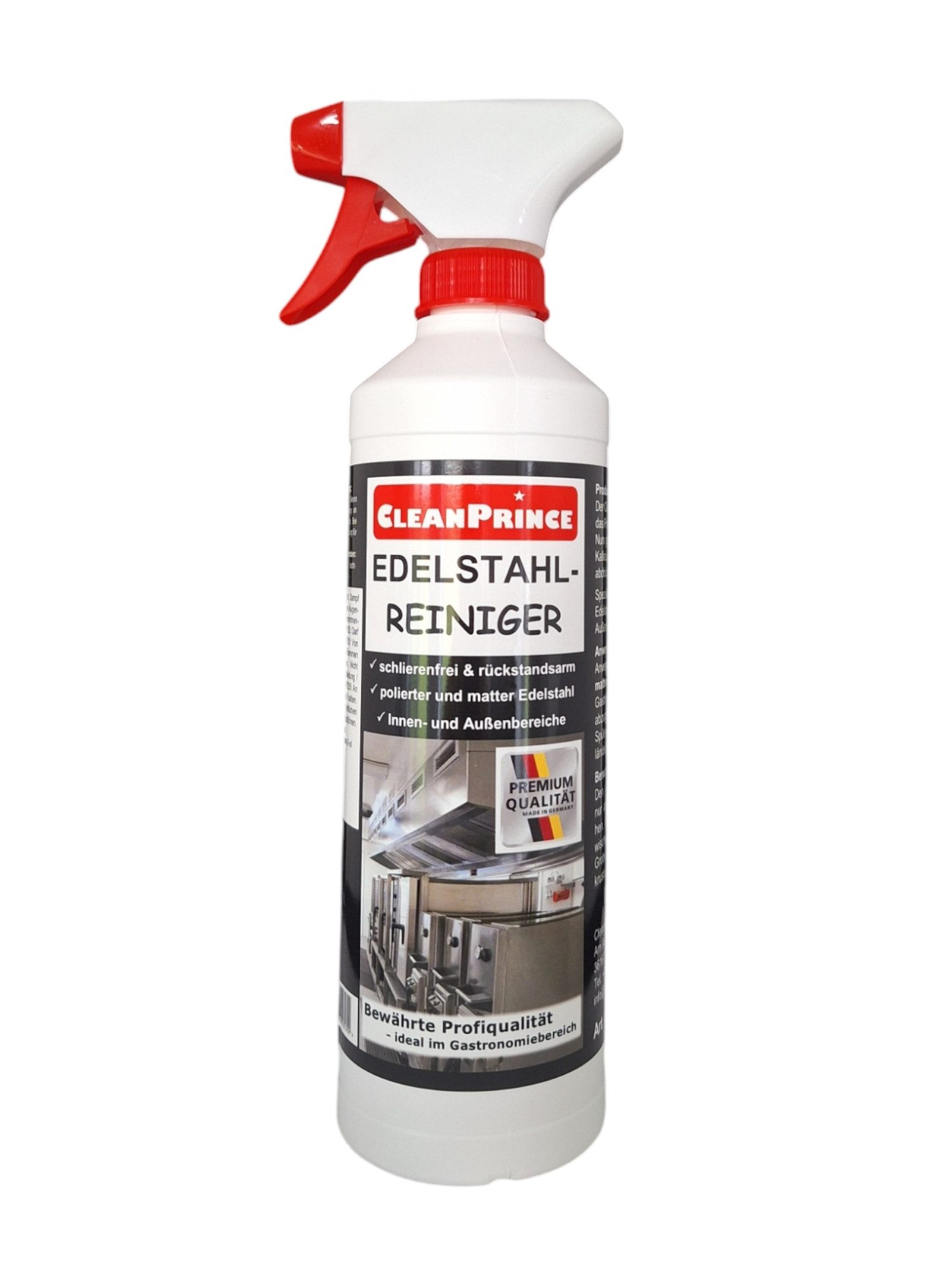 CleanPrince Edelstahl-Reiniger - innen und außen - Profiqualität Edelstahlreiniger (Innen und Außen)
