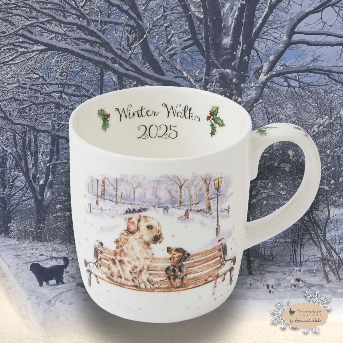 Wrendale Becher Wrendale Designs Porzellan-Becher Limited Edition X-Mas 2025, Porzellan