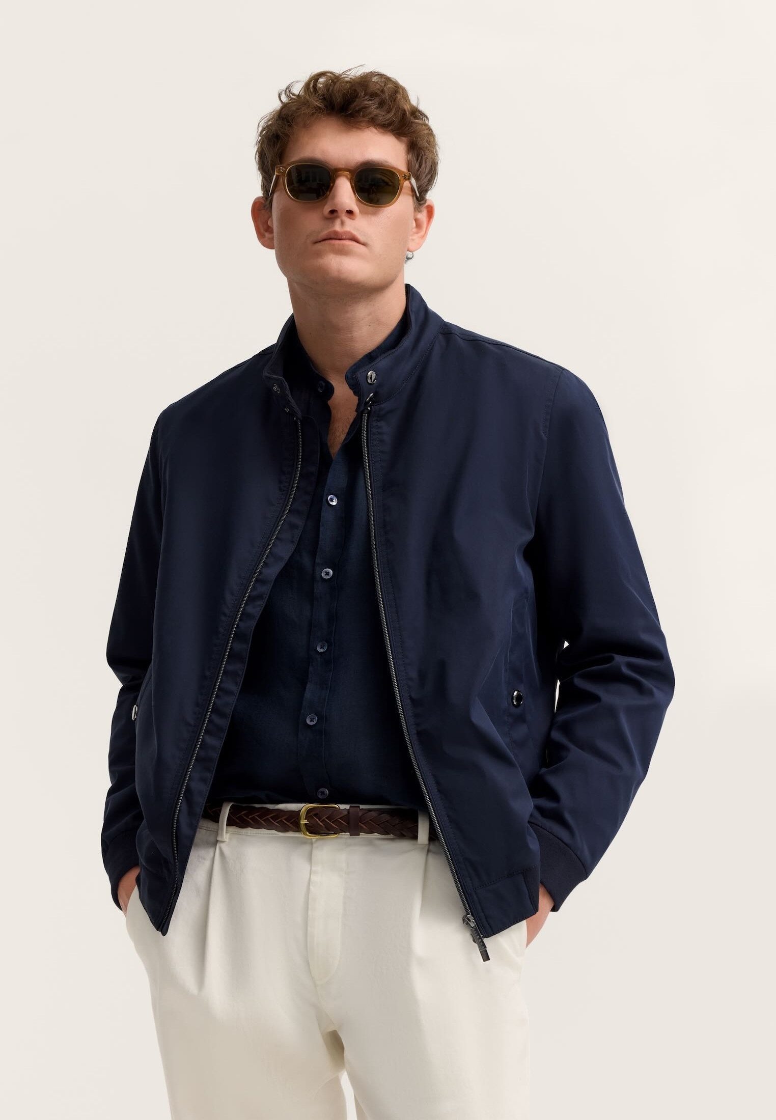 bugatti Blouson Regular Fit mit Strick-Einsätzen und Stretch