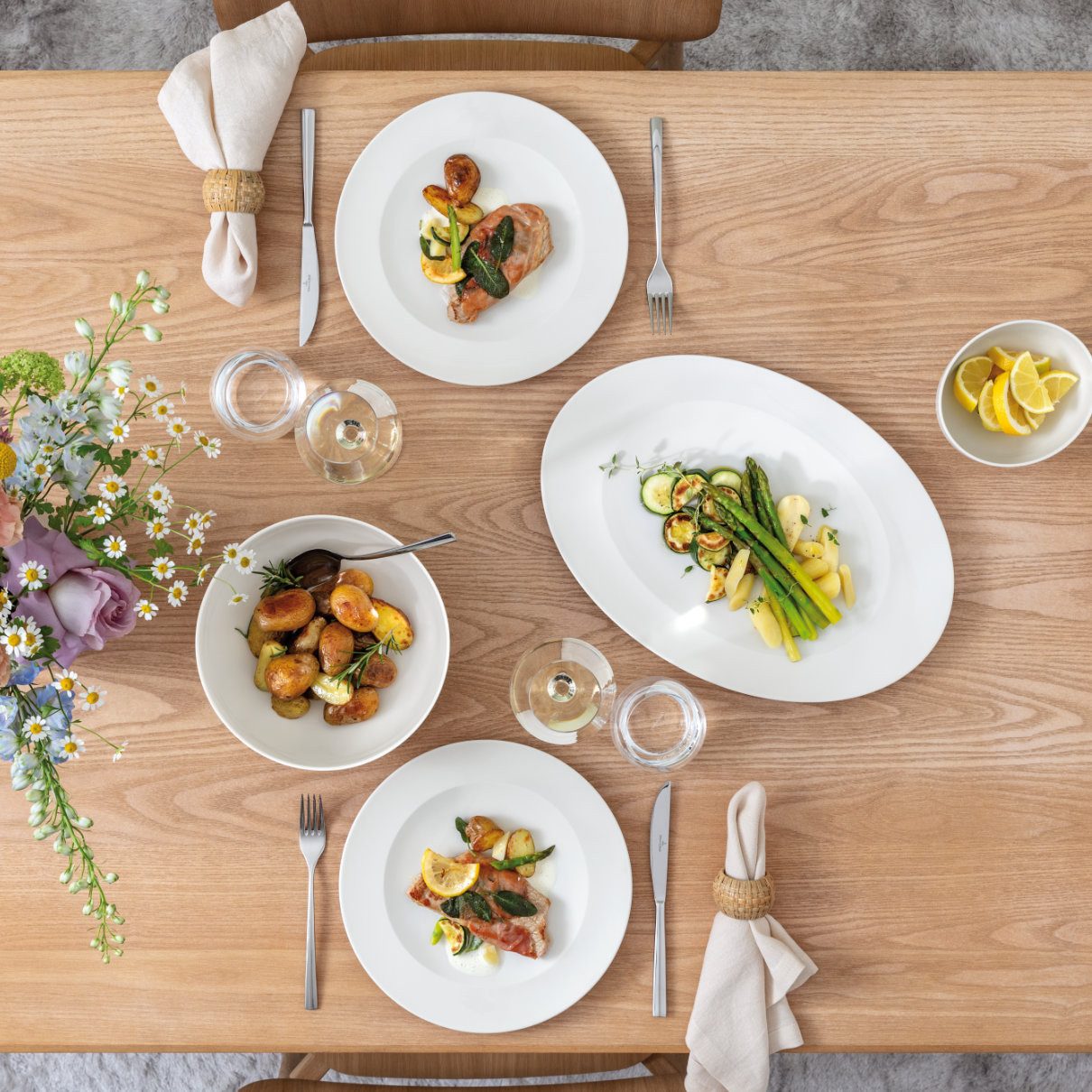 Villeroy & Boch Kaffeeservice For Me Weiß, Porzellan, 12-tlg.