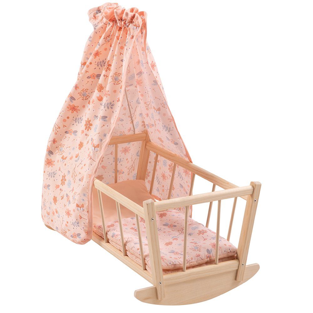 howa Puppenwiege miniflowers, Puppenbett aus Holz, günstig online kaufen
