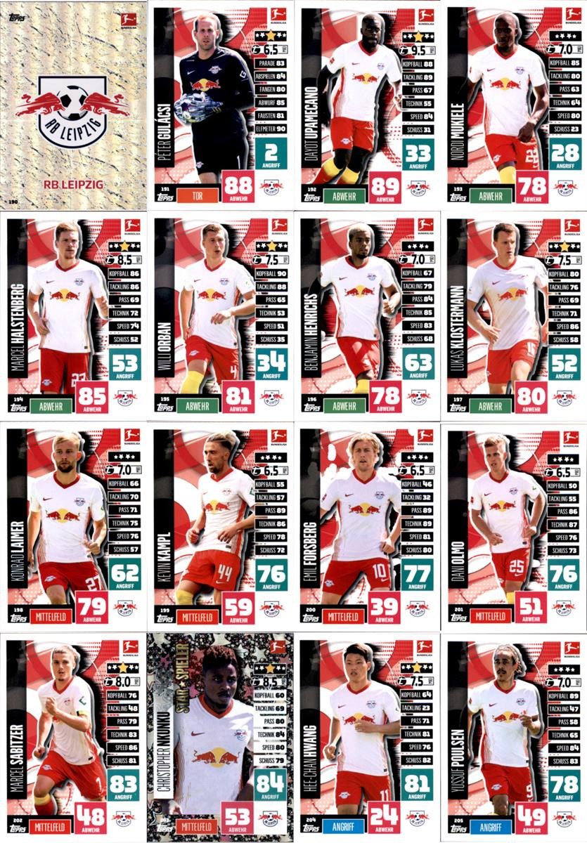 Topps Sammelkarte Topps Match Attax - 2020/21 - Mannschaftspaket - RB Leipzig