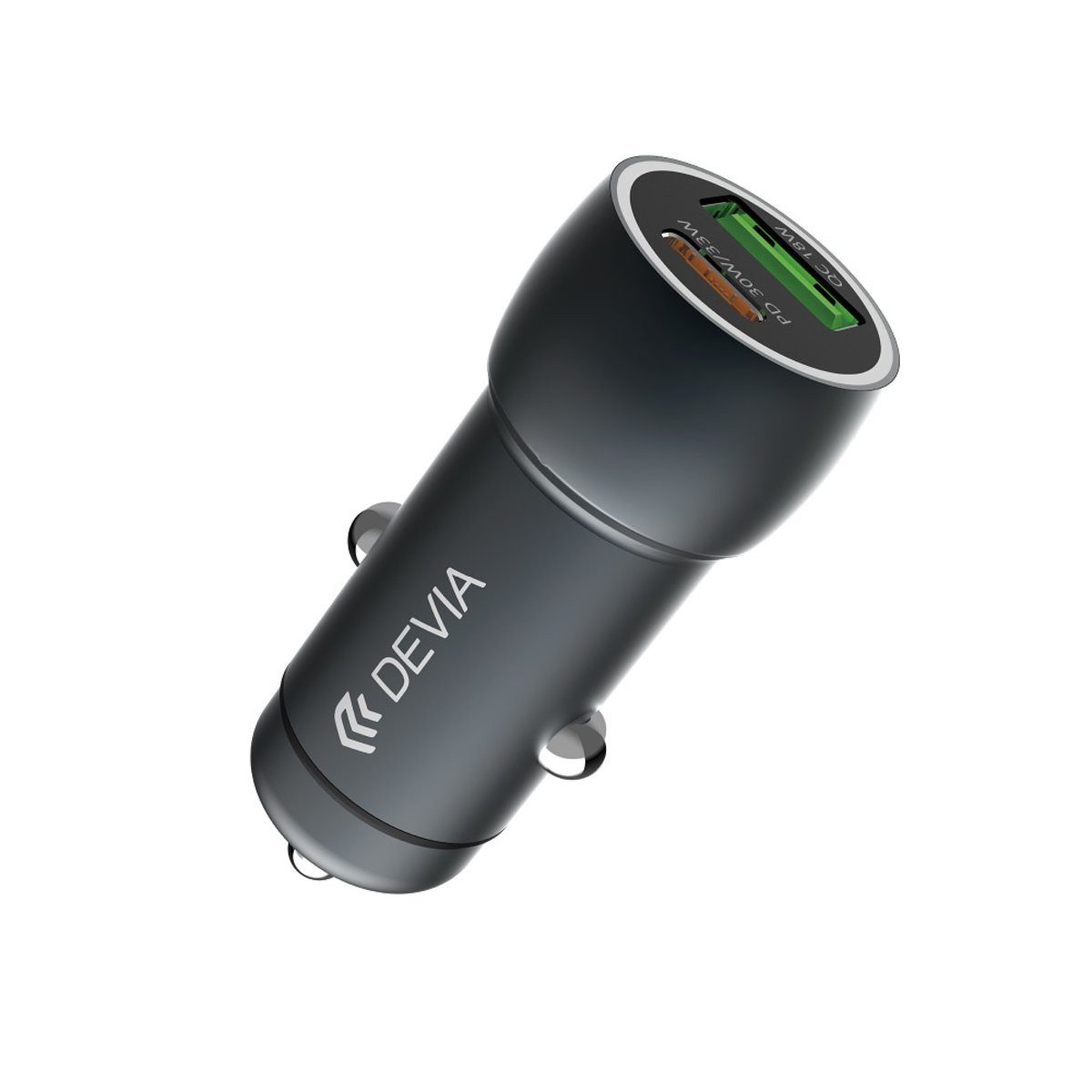 DEVIA Devia Kfz-Ladegerät Extreme PD QC 3.0 30W + 18W 1x USB 1x USB-C Smartphone-Ladegerät