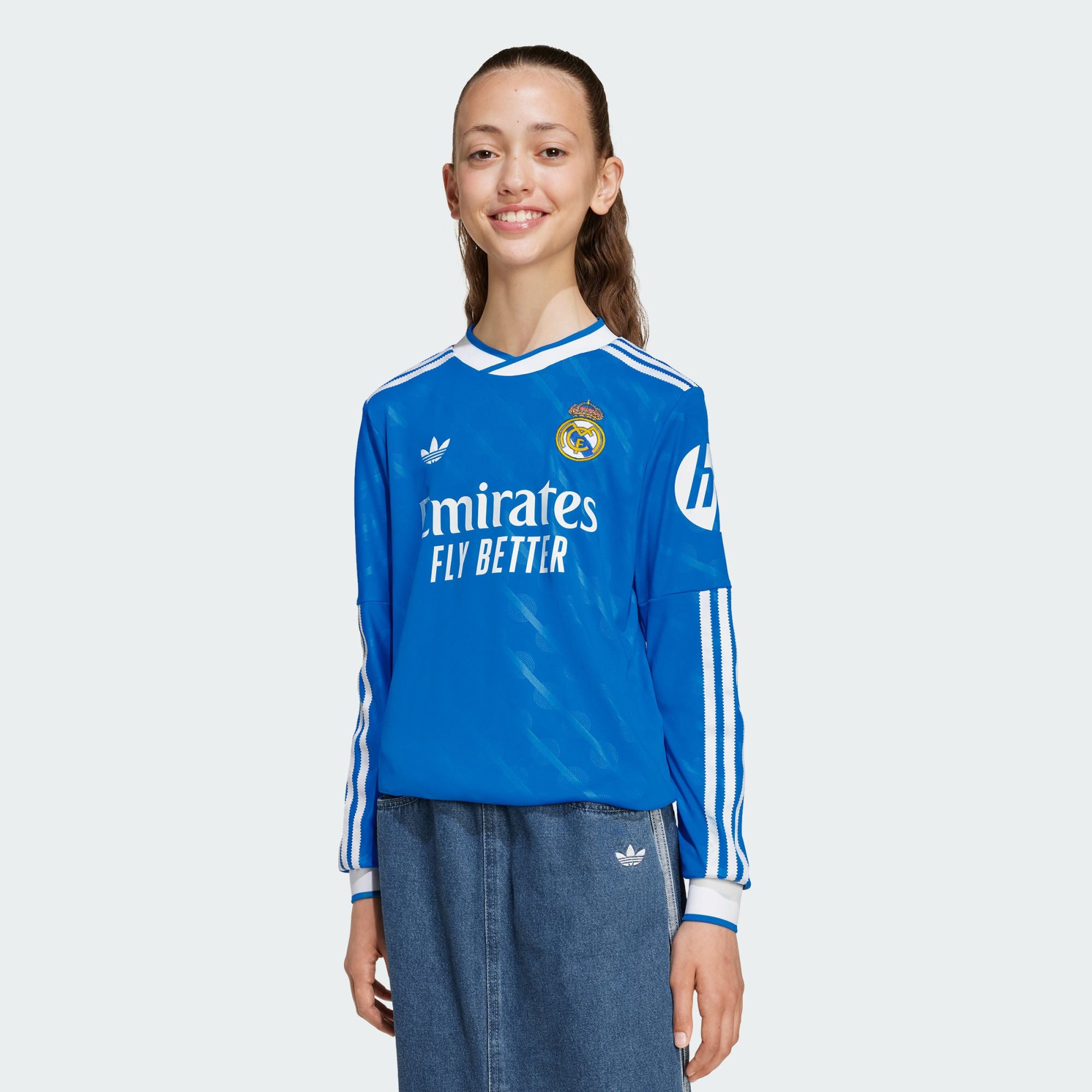 Fußballtrikot REAL MADRID 25/26 LONG SLEEVE KIDS AUSWEICHTRIKOT