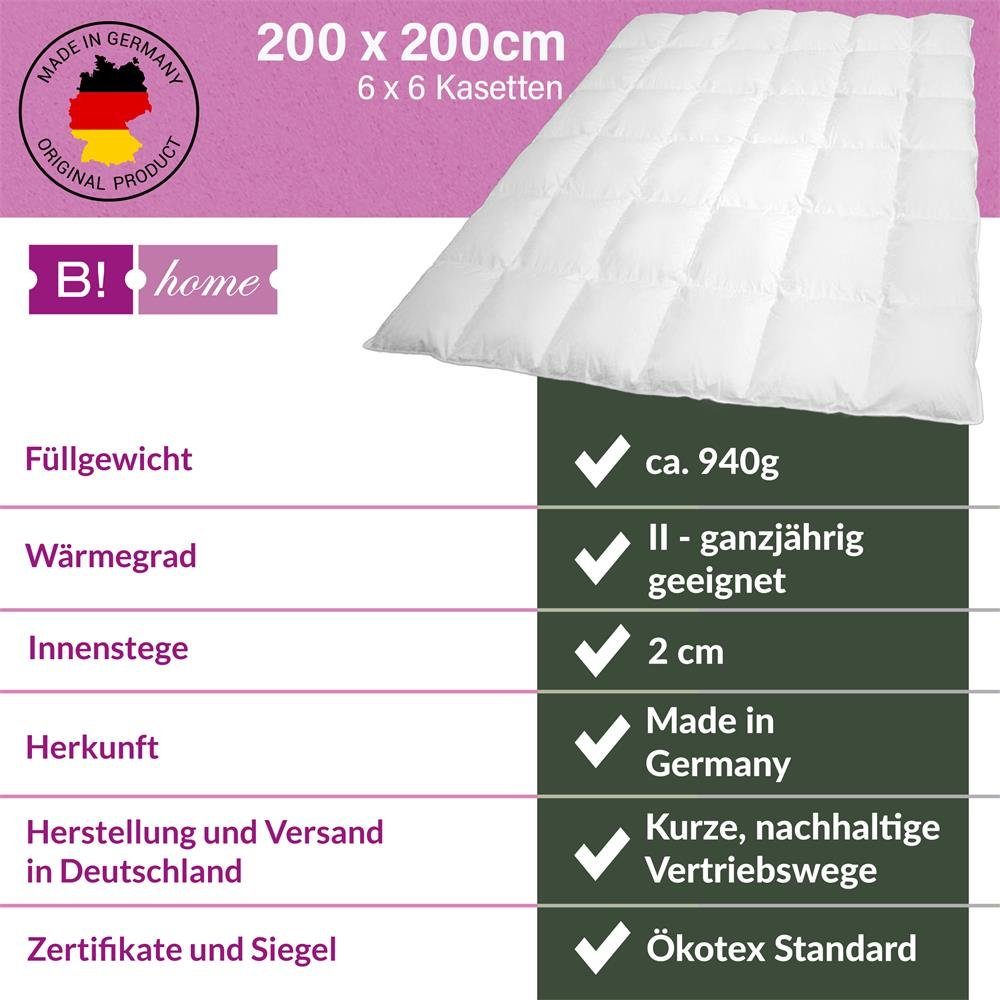 B!HOME Daunenbettdecke B!HOME Ganzjahresdecke Daunen 200x200cm günstig online kaufen