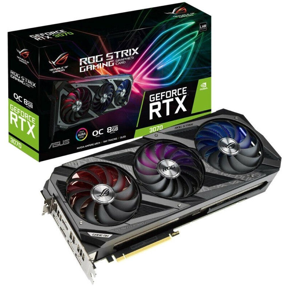 Asus GeForce RTX 3070 ROG-STRIX GAMING OC V2 LHR 8 GB GDDR6 - Grafikkarte -  schwarz Grafikkarte