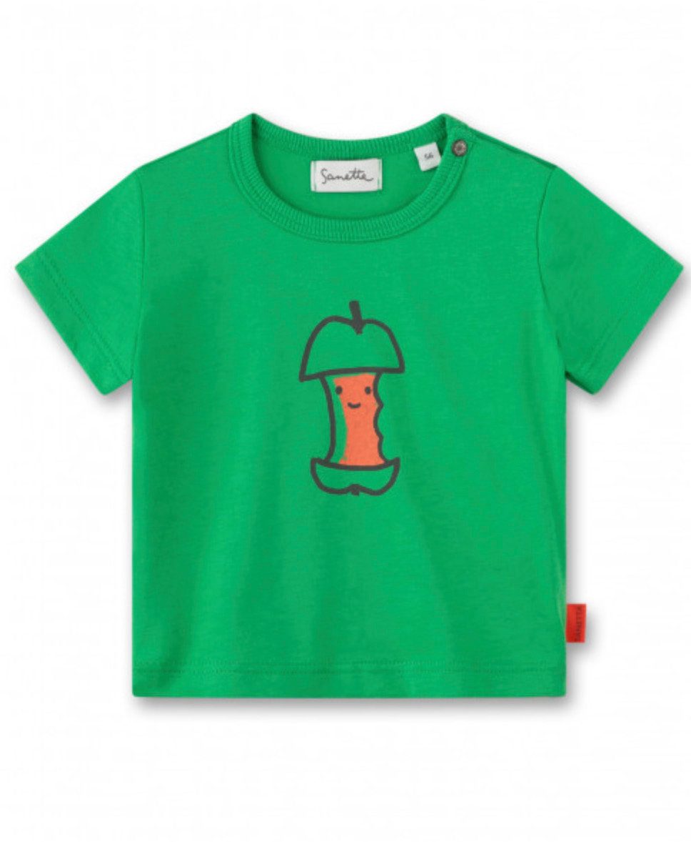 Sanetta T-Shirt Baby T-Shirt Baumwolle – Kurzarm Shirt mit Apfel Print