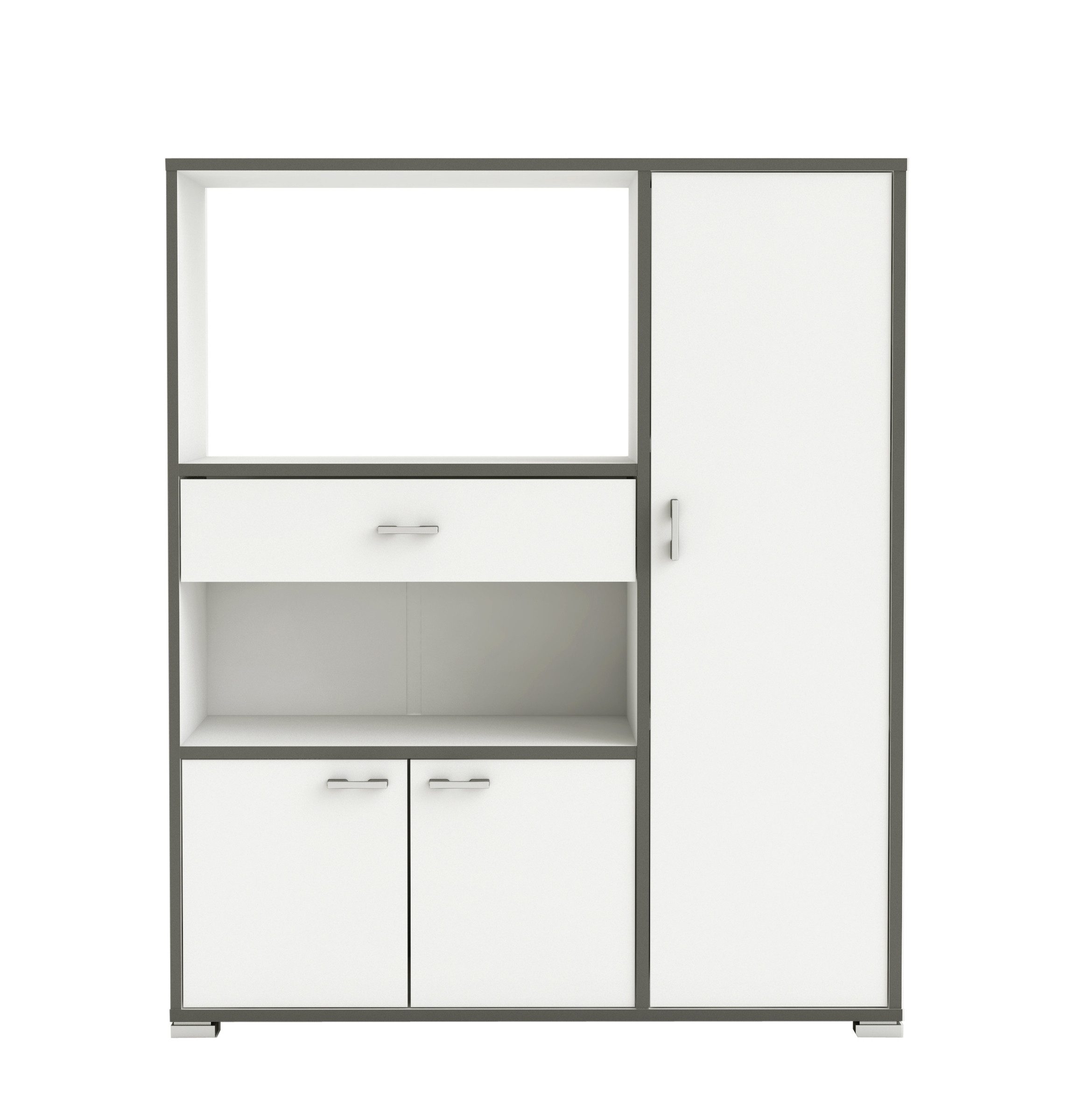 PREISBRECHER Küchenbuffet BUZZ in Matt weiß - 90x107,4x40cm (BxHxT)