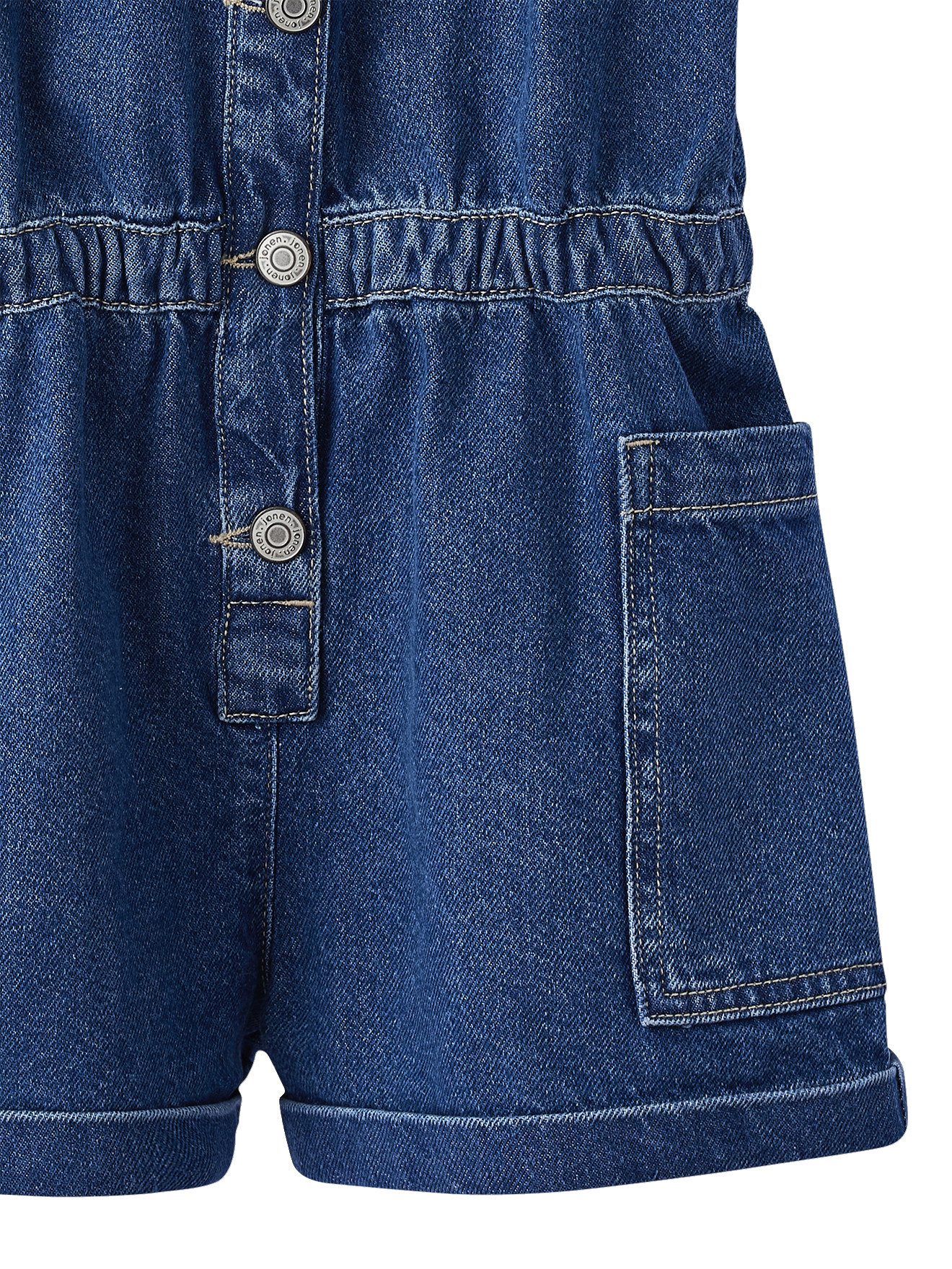 jonen Jumpsuit Kurzer Mädchen Jumpsuit aus Denim