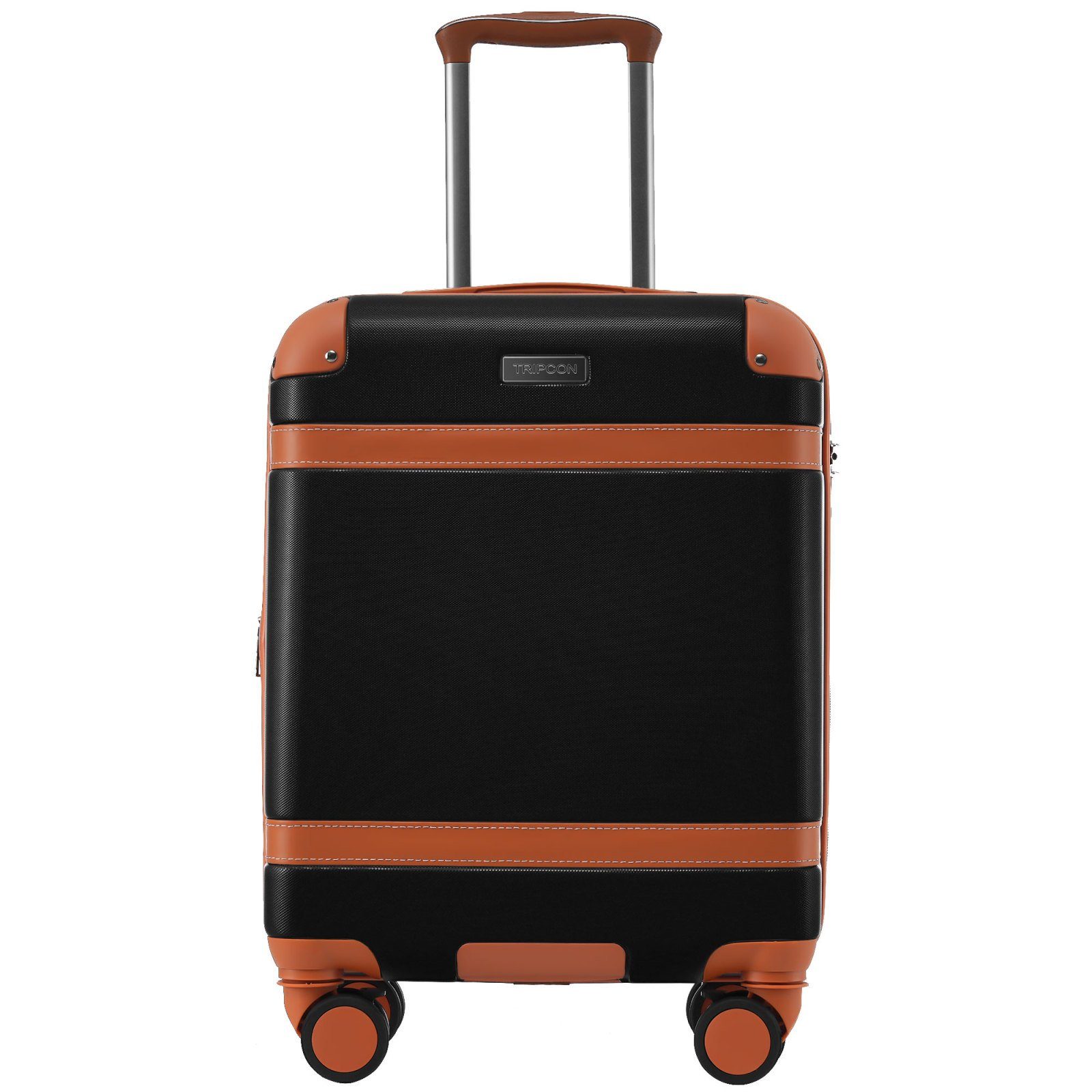 SEEZSSA Hartschalen-Trolley Hartschalen Koffer Handgepäck Koffer, Teleskopgriff Leicht Erweiterbar TSA-Schloss Schwarz Trolley und mit Reisekoffer Universalrad Rollkoffer