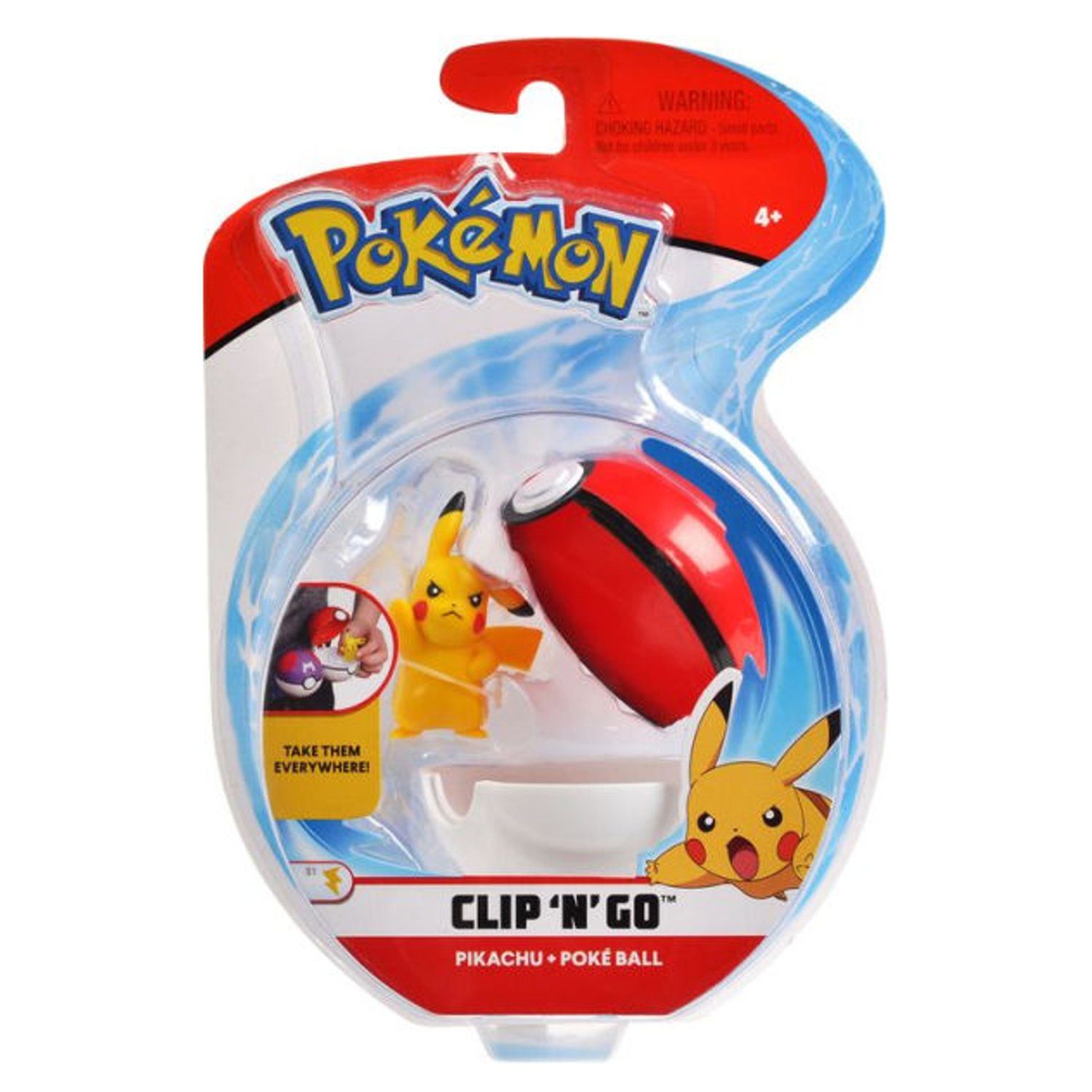 Jazwares Spielfigur, Pokemon Clip'N'Go 7 mit Pokeball Figur Serie